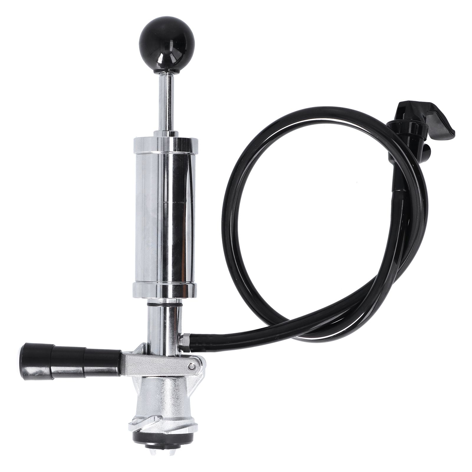 Beer Keg Pump with Black Beer Faucet Stainless Steel Draft Beer Party Pump for American D System Kegs - Image 1