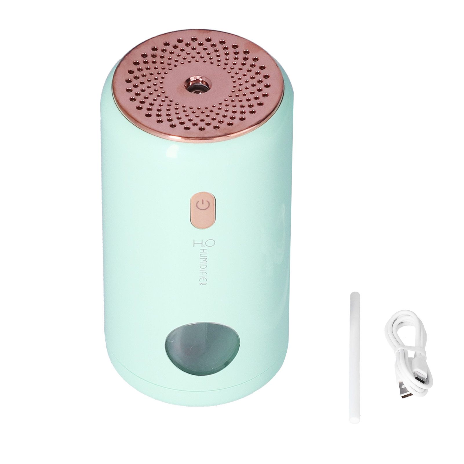 Mini USB Powered Car Humidifier Mute Large Misting Air Humidifier for Home Office BedroomGreen - Image 1