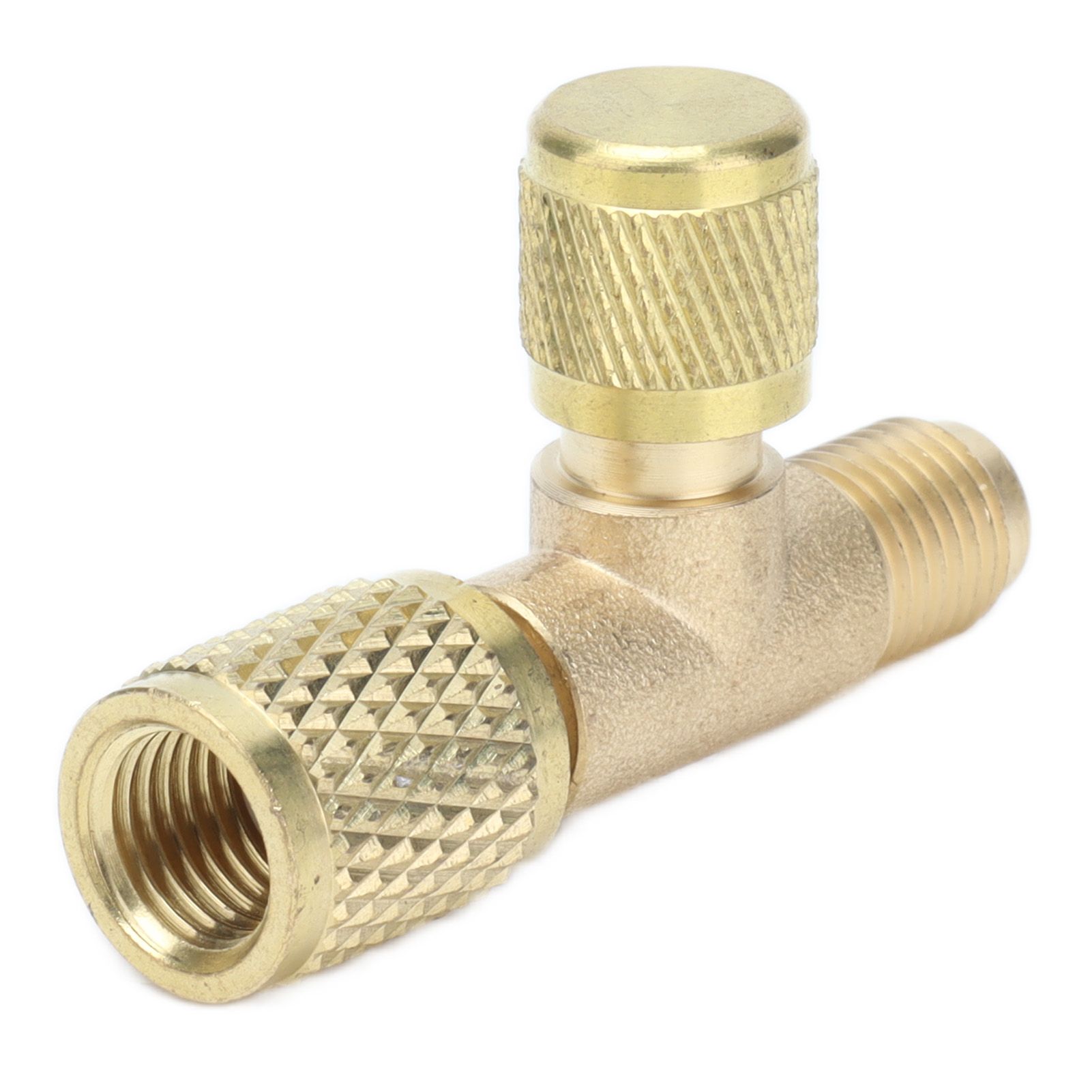 1/4SAE Exhaust Valve Air Conditioning Refrigeration Charging Adapter Valve for R22 R12 R134 - Image 3