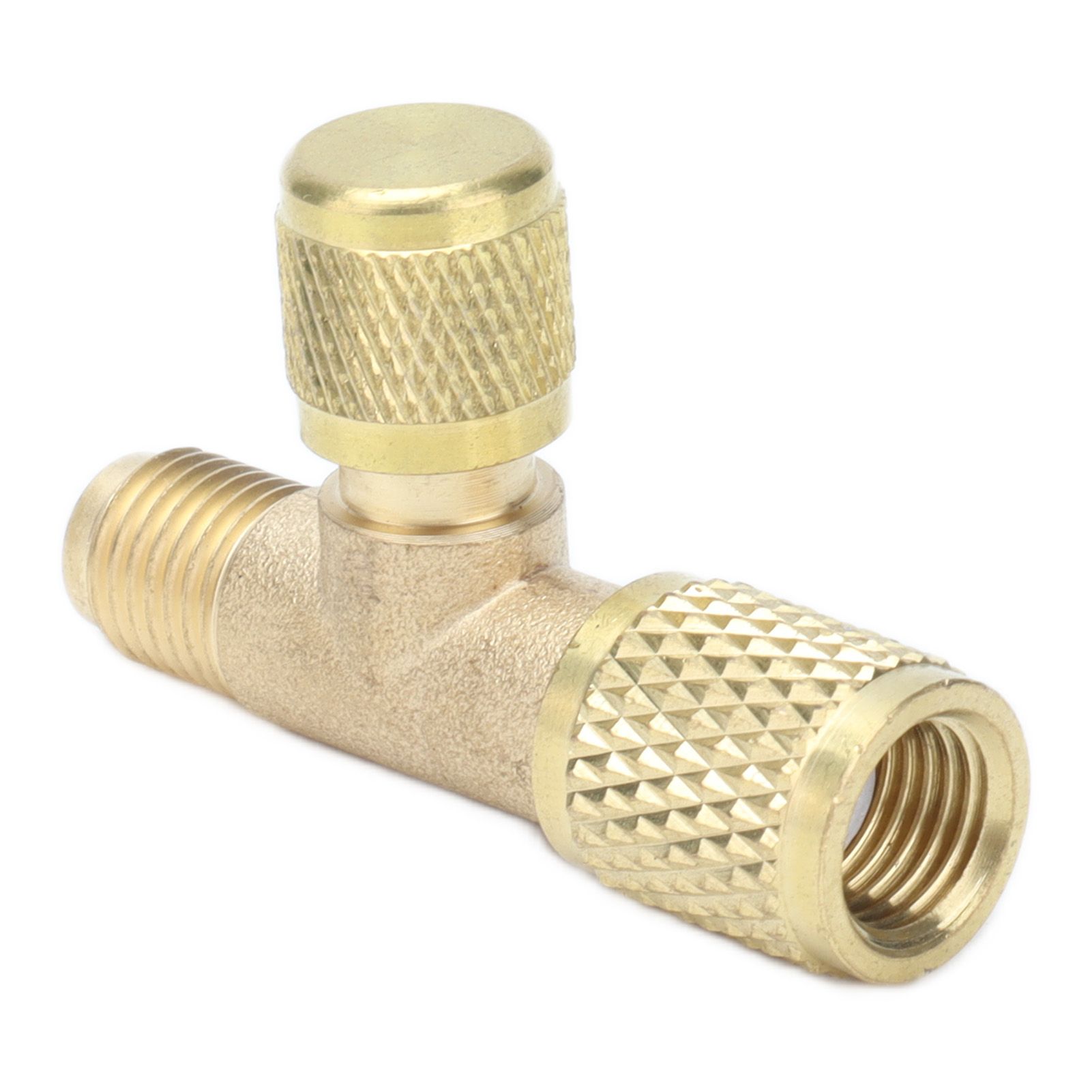 1/4SAE Exhaust Valve Air Conditioning Refrigeration Charging Adapter Valve for R22 R12 R134 - Image 4
