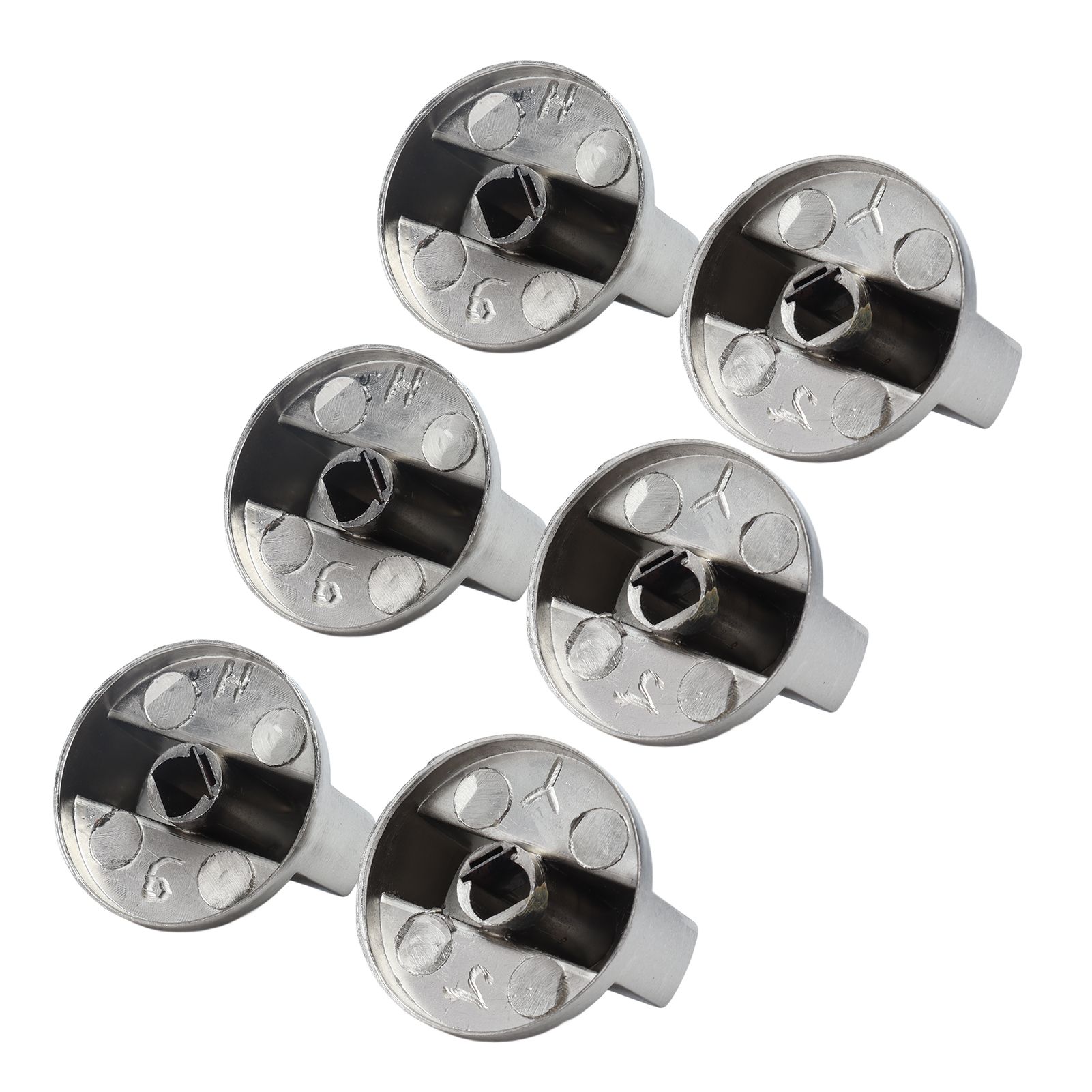 6Pcs 8mm Rotate Knob Zinc Alloy Control Knob Replacement for Kitchen Range Gas Stove Microwave Oven45° - Image 8