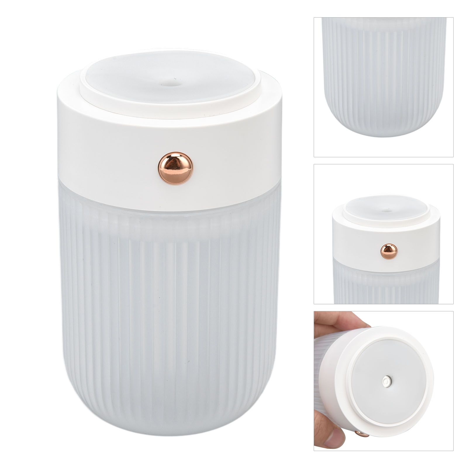 250ml Mini Air Humidifier USB Powered Colorful Lamp Humidifier for Car Office Living RoomWhite - Image 8