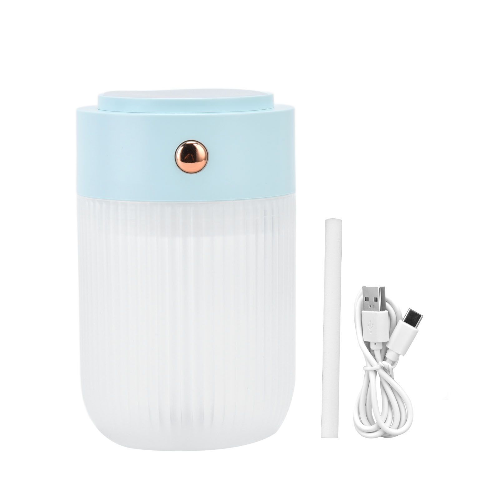 250ml Mini Air Humidifier USB Powered Colorful Lamp Humidifier for Car Office Living RoomBlue - Image 1