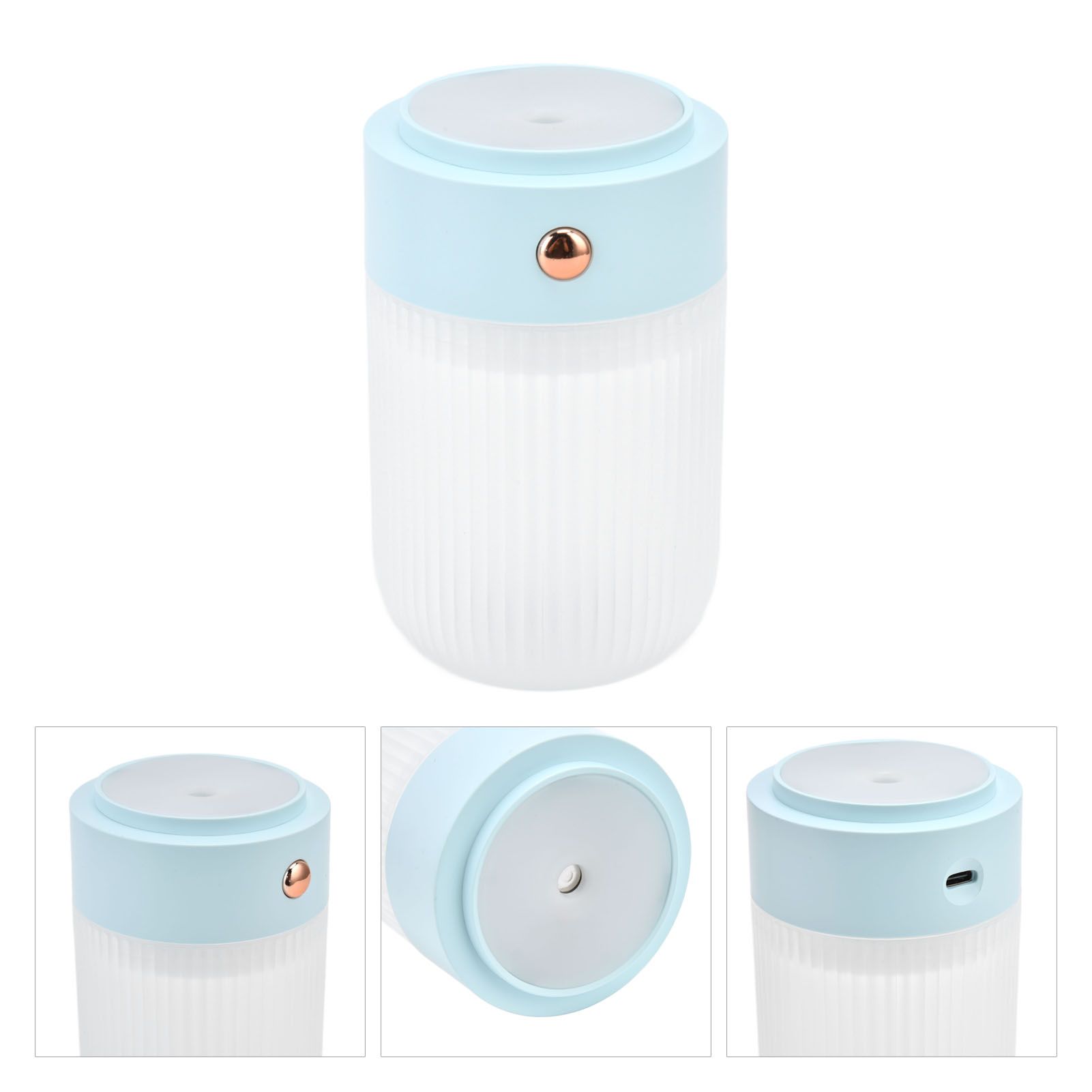 250ml Mini Air Humidifier USB Powered Colorful Lamp Humidifier for Car Office Living RoomBlue - Image 8