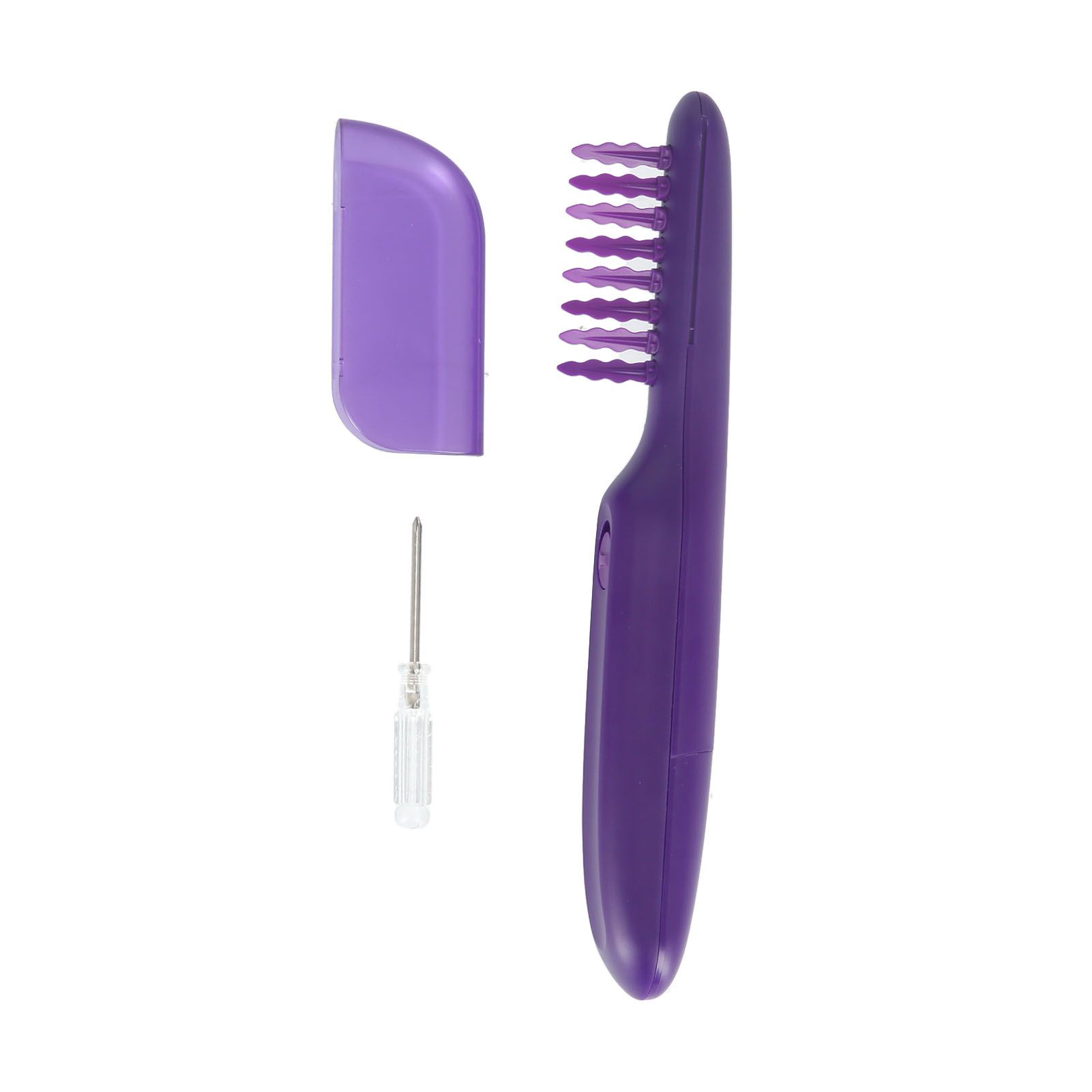 Detangling Brush Purple Anti Knotting Portable Rotatable Wet Dry Dual Use Detangler Comb for Home - Image 1