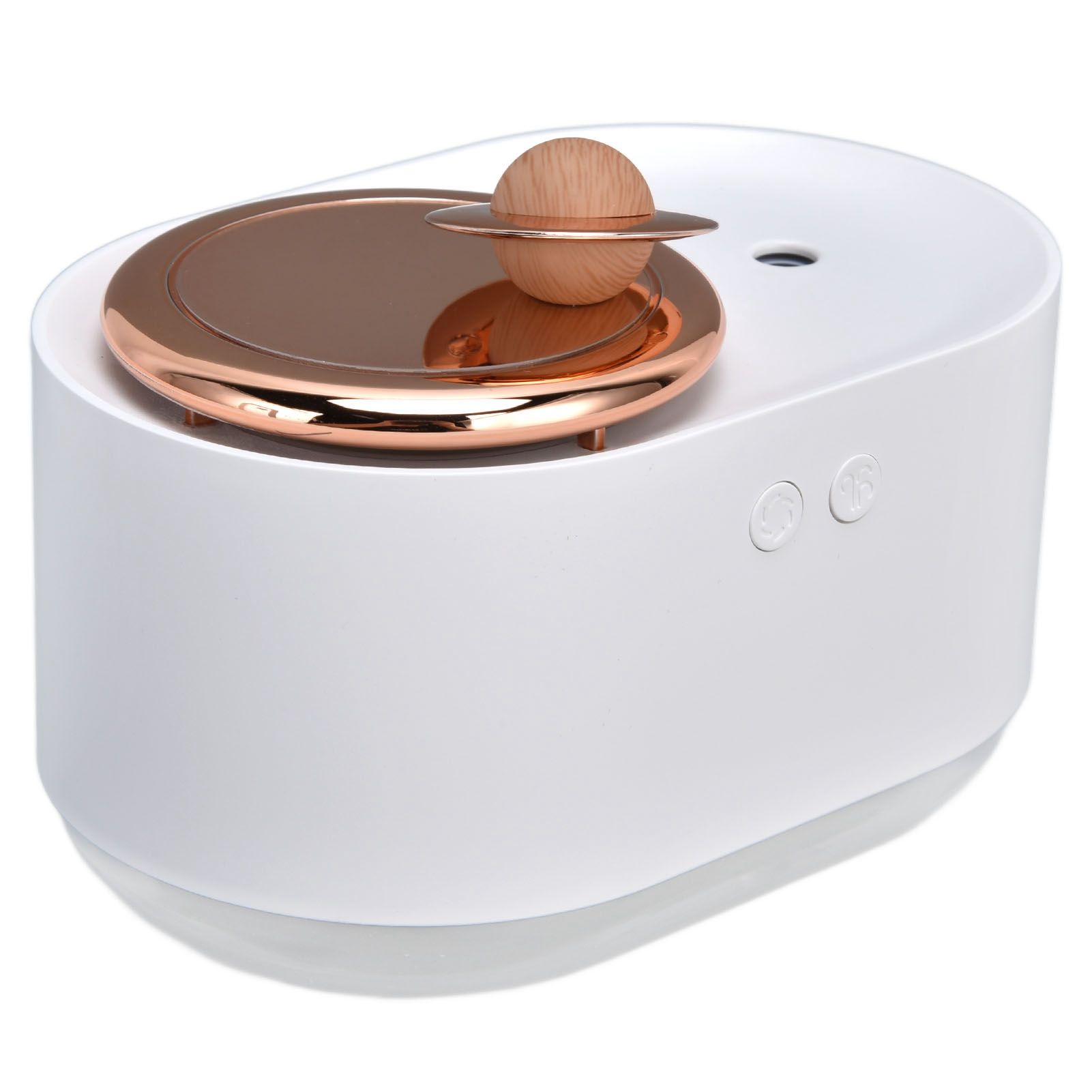 2 in 1 Rotating Planet Humidifier USB Charging Cordless Mute Spray Humidification for Home 1200MAHWhite - Image 2