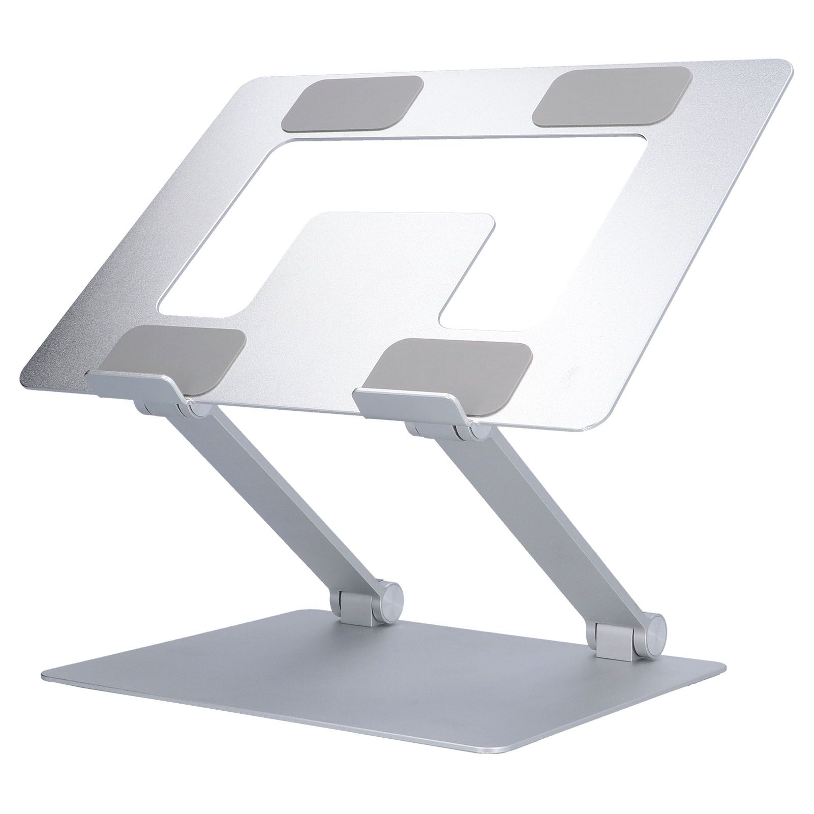 Laptop Stand Collapsible Aluminium Alloy Computer Riser Stand Silver Notebook Support Cooling Holder for Laptop Within 18in - Image 3