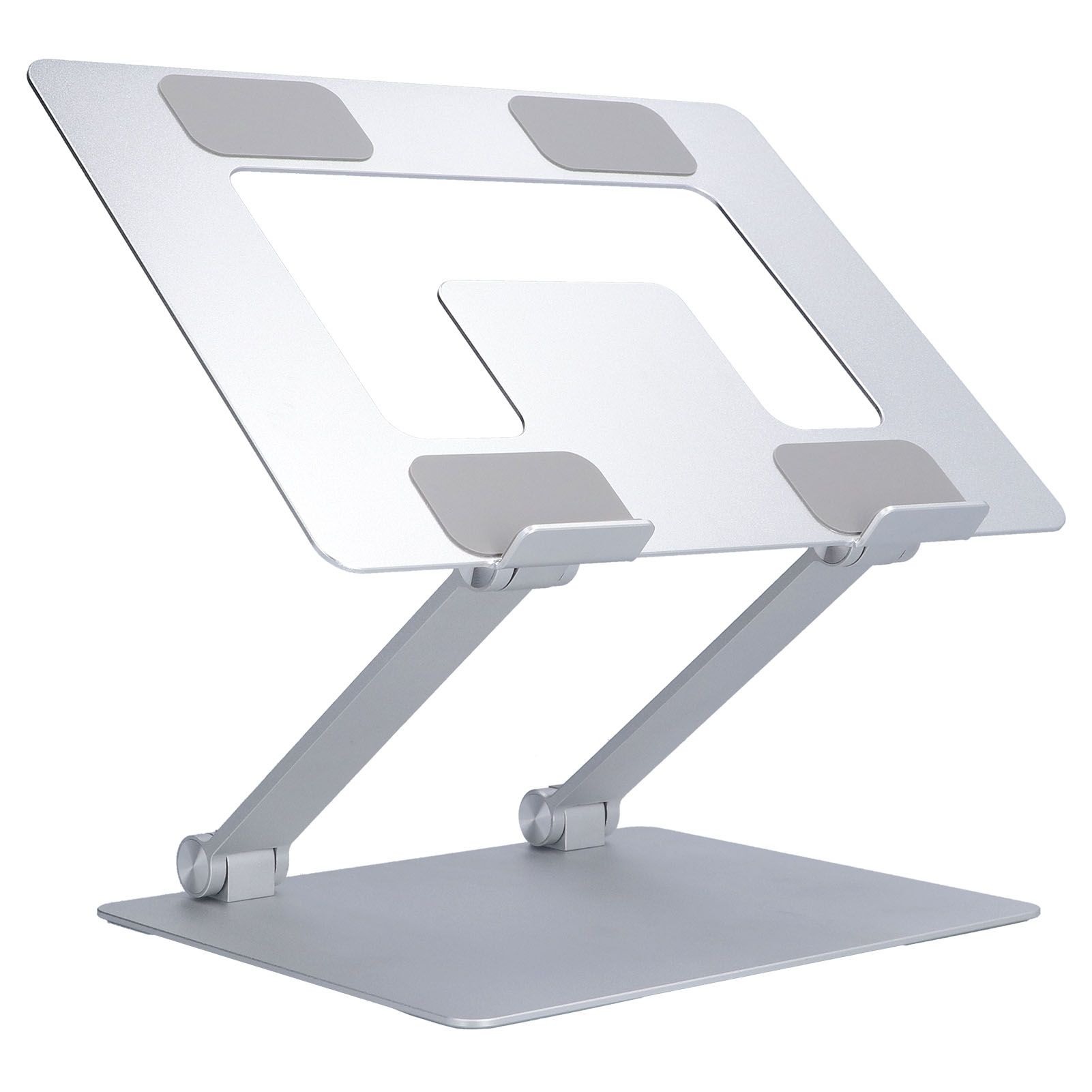 Laptop Stand Collapsible Aluminium Alloy Computer Riser Stand Silver Notebook Support Cooling Holder for Laptop Within 18in - Image 5