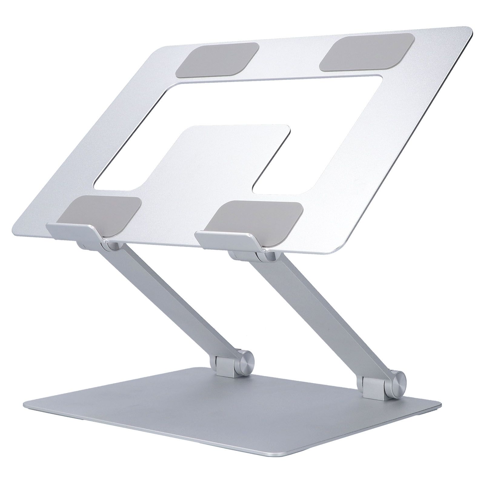 Laptop Stand Collapsible Aluminium Alloy Computer Riser Stand Silver Notebook Support Cooling Holder for Laptop Within 18in - Image 6