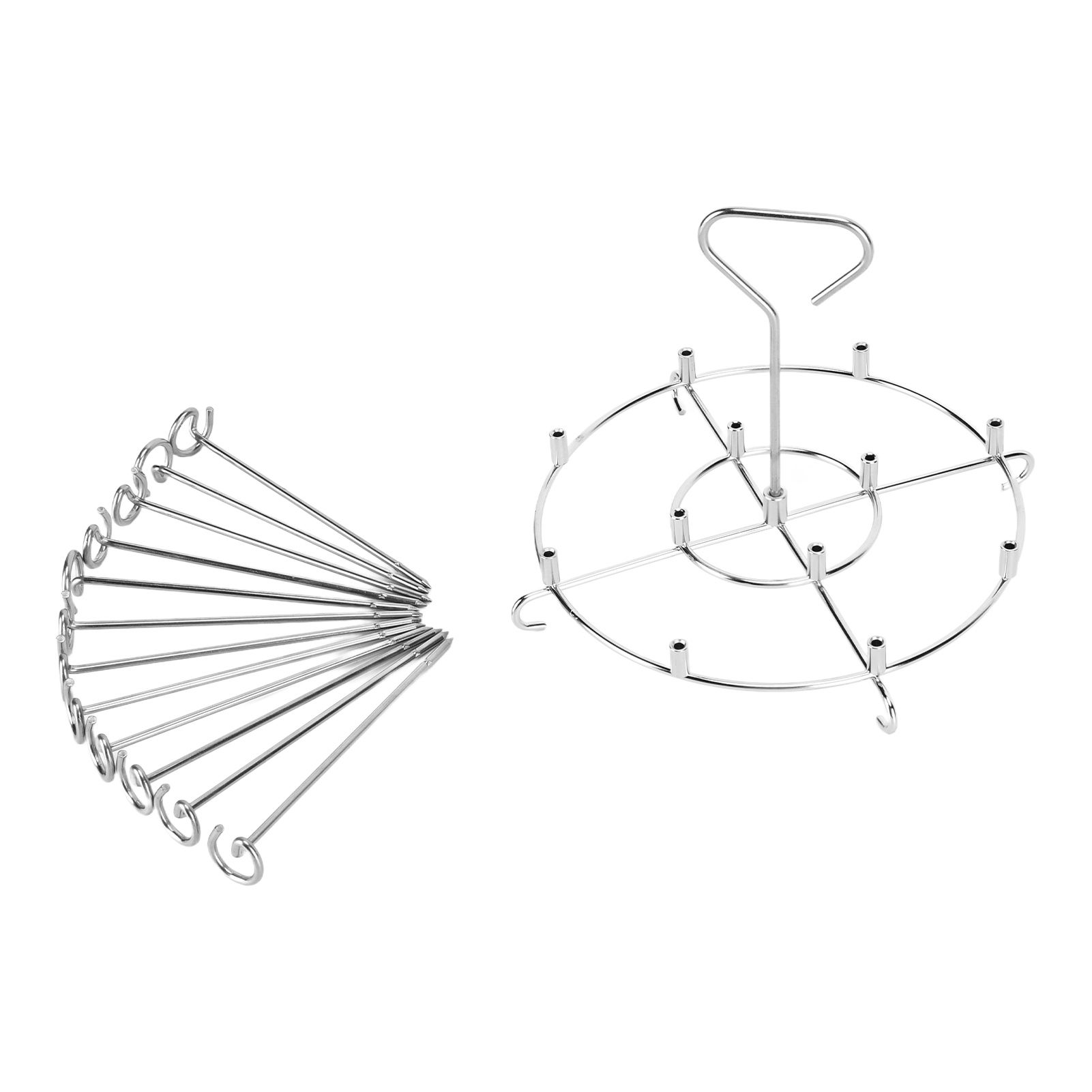 304 Stainless Steel Skewers Stand Set Multifunction Grill Dehydration Rack Fryer Accessories for Pinxia6QT - Image 2