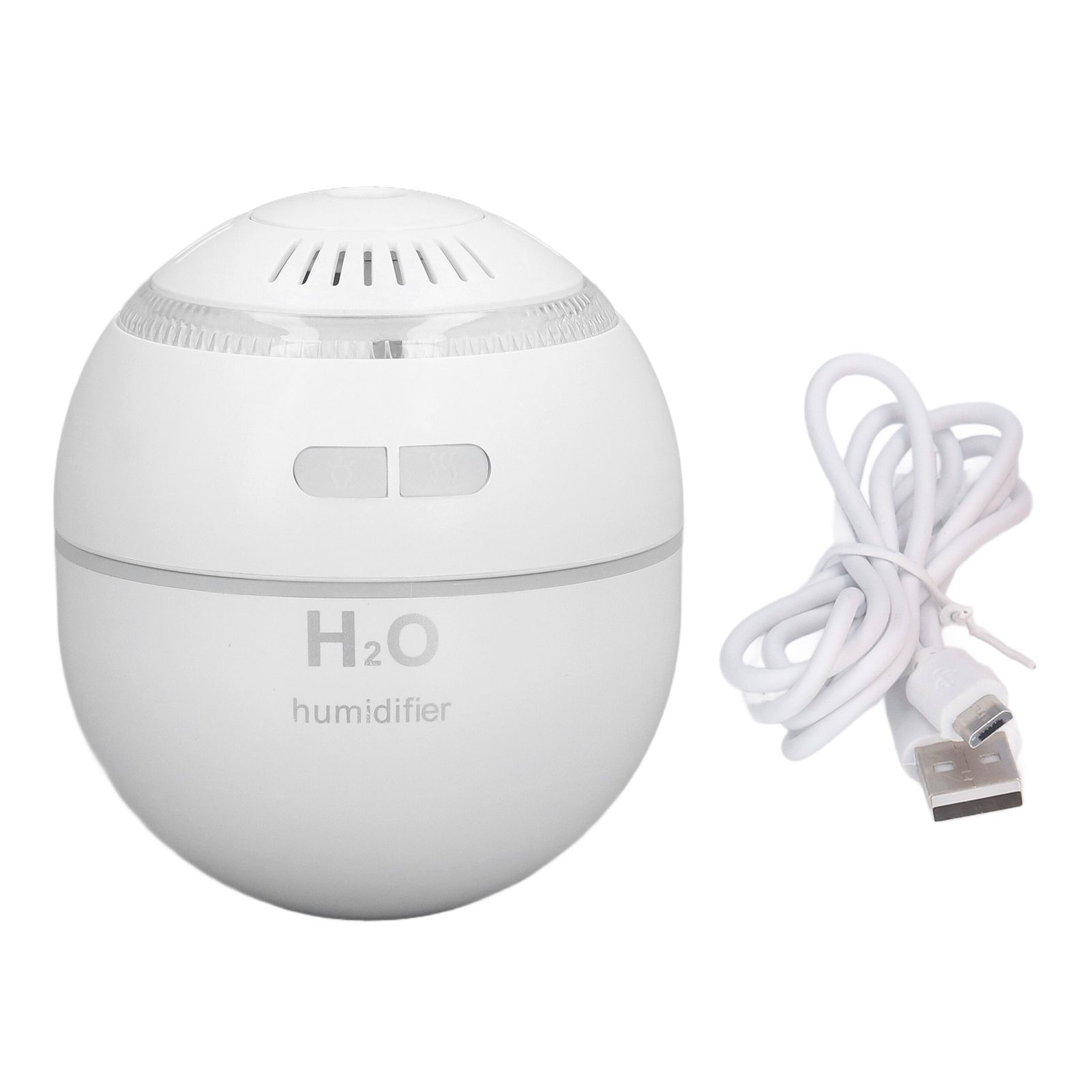 Household Ball Shaped Humidifier Colorful RGB Light Humidifier Mini Water Replenishing Air HumidifierWhite - Image 1