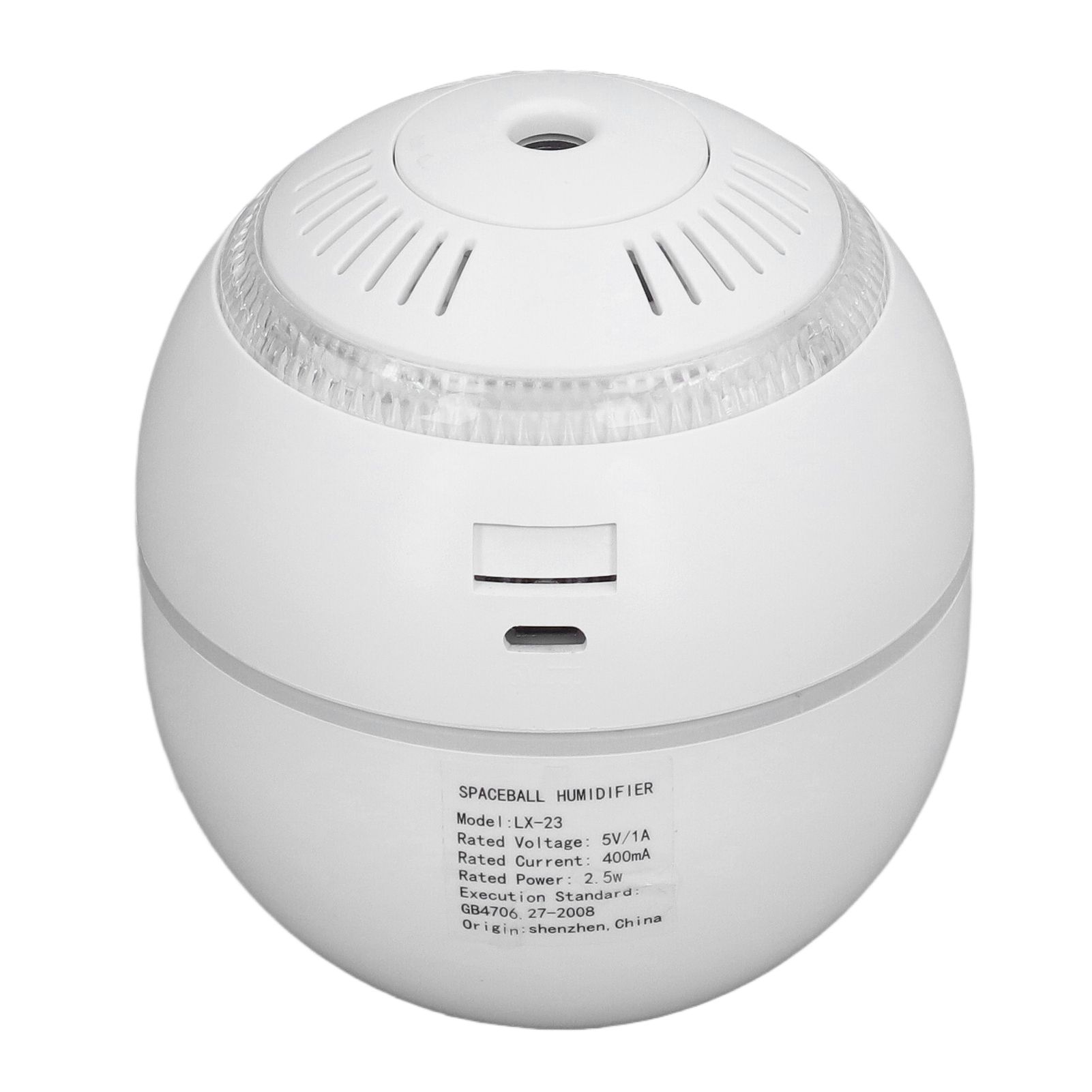 Household Ball Shaped Humidifier Colorful RGB Light Humidifier Mini Water Replenishing Air HumidifierWhite - Image 2