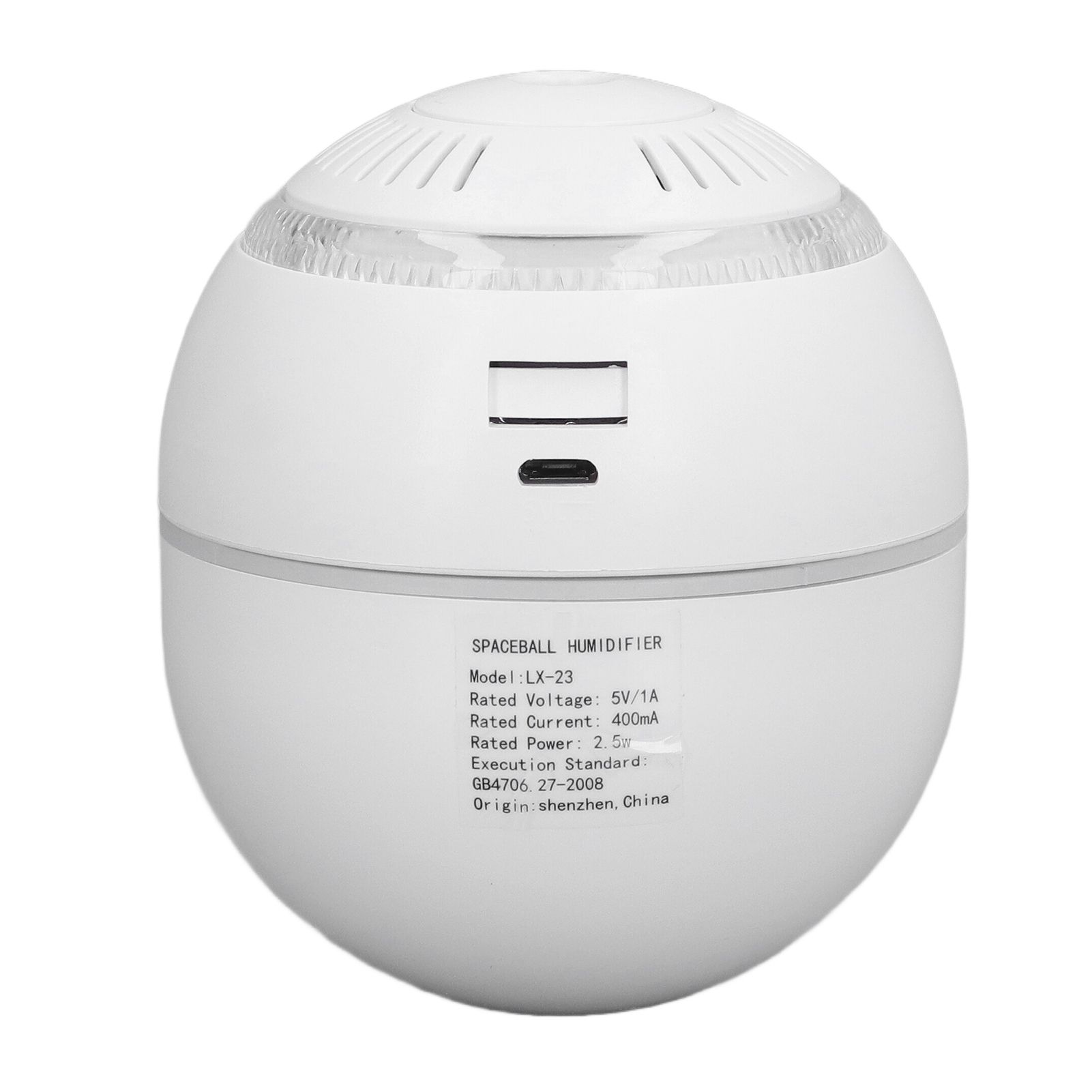 Household Ball Shaped Humidifier Colorful RGB Light Humidifier Mini Water Replenishing Air HumidifierWhite - Image 7