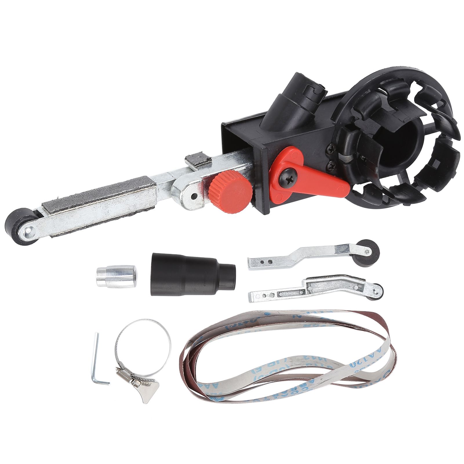 Belt Grinder Metal Furniture Grinding Polishing Machinne Household Small Belt Sander with Belt 1/2x18 Inch - Image 1