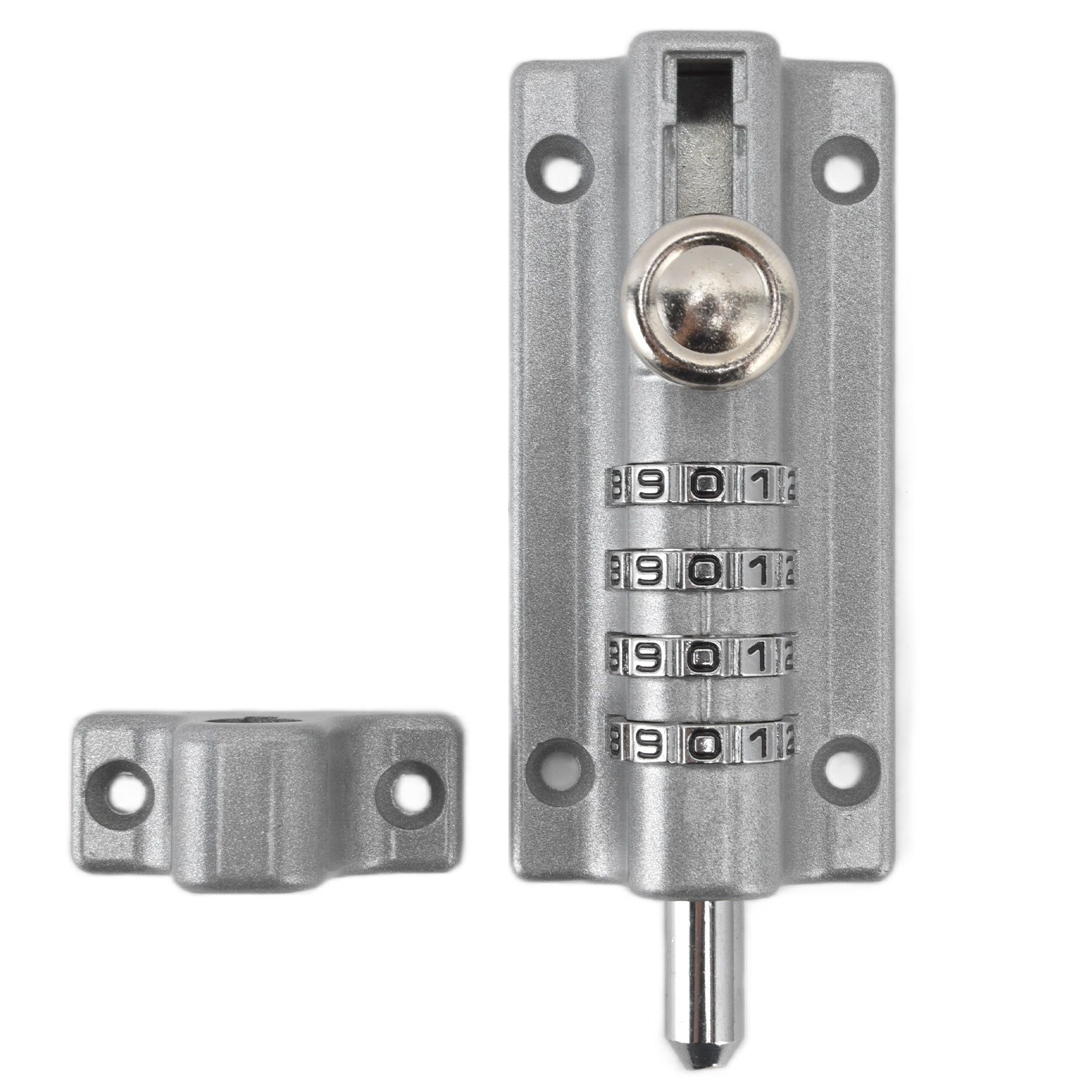 Combination Locking Bolt Safe Password Durable Rust Resistant Coating 4 Digit Lock Bolt for Pool Gate Fence FarmSilver - Image 5