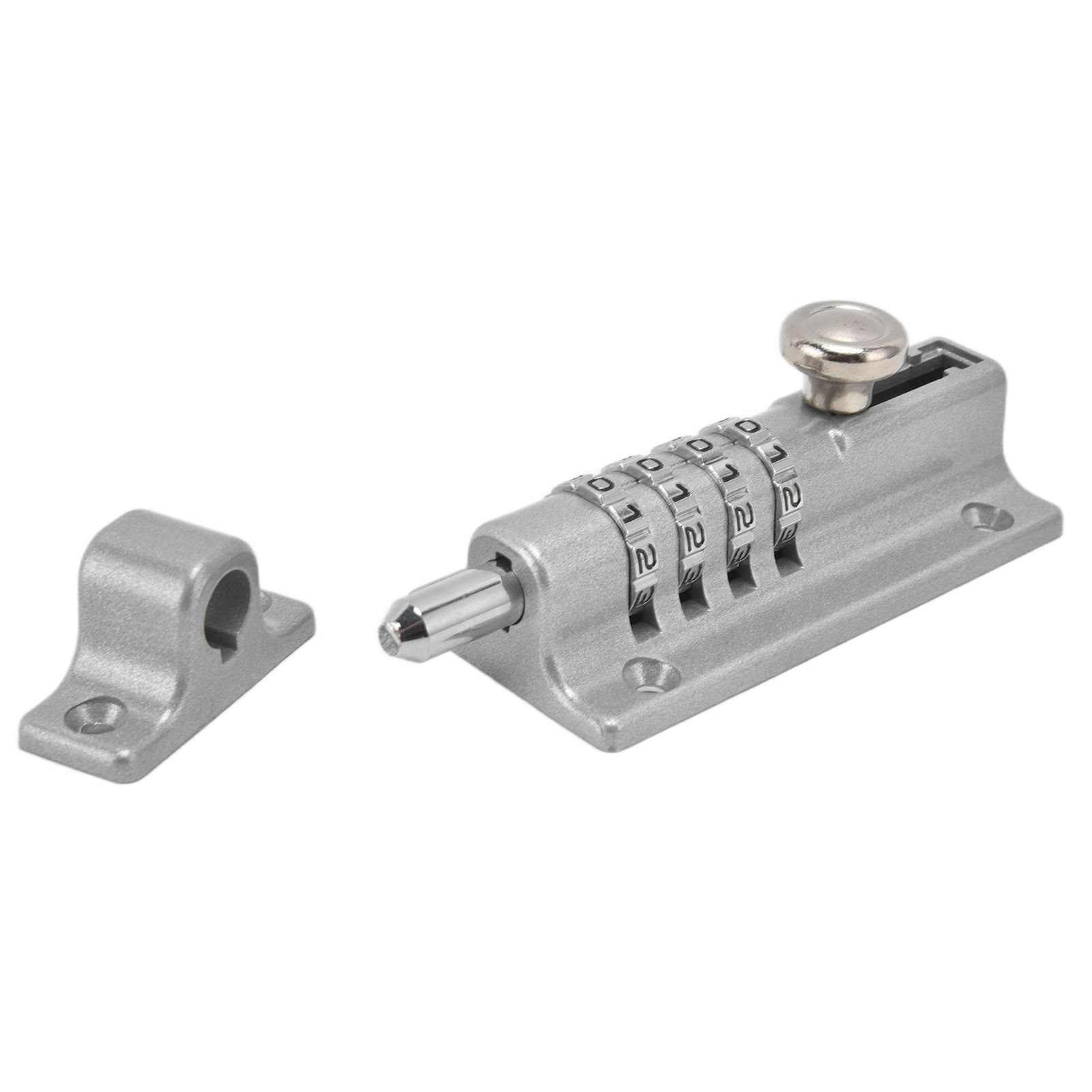 Combination Locking Bolt Safe Password Durable Rust Resistant Coating 4 Digit Lock Bolt for Pool Gate Fence FarmSilver - Image 7