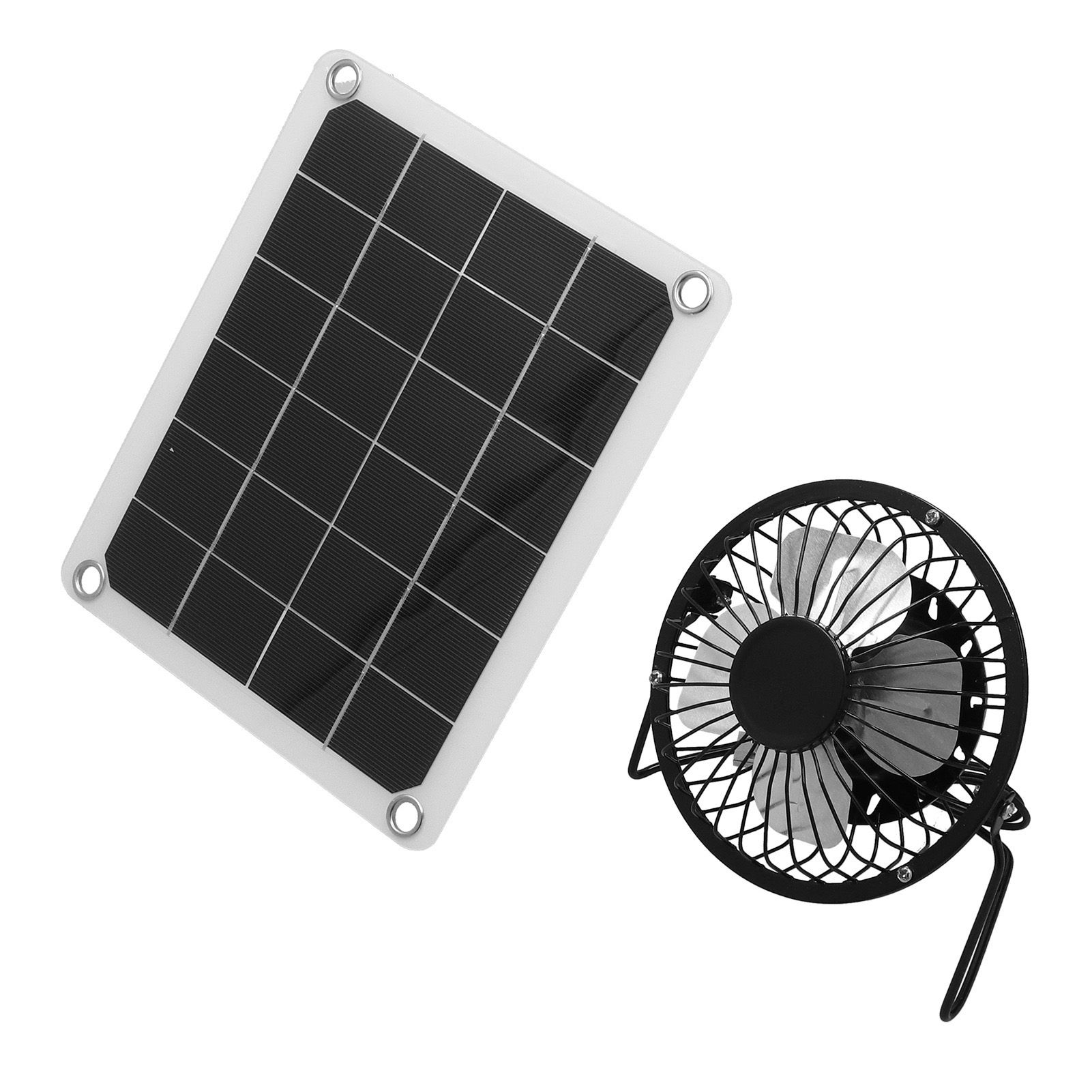 10W Photovoltaic Solar Panel Charger Kit with Fan Dual USB Female Ports for Outdoor Chicken House Farm - Image 3