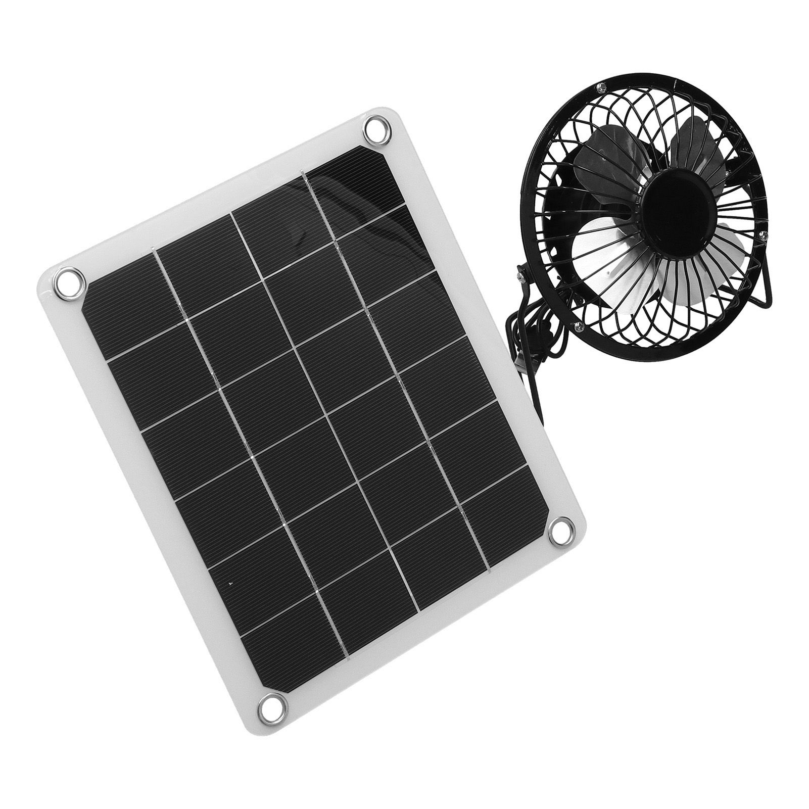 10W Photovoltaic Solar Panel Charger Kit with Fan Dual USB Female Ports for Outdoor Chicken House Farm - Image 8