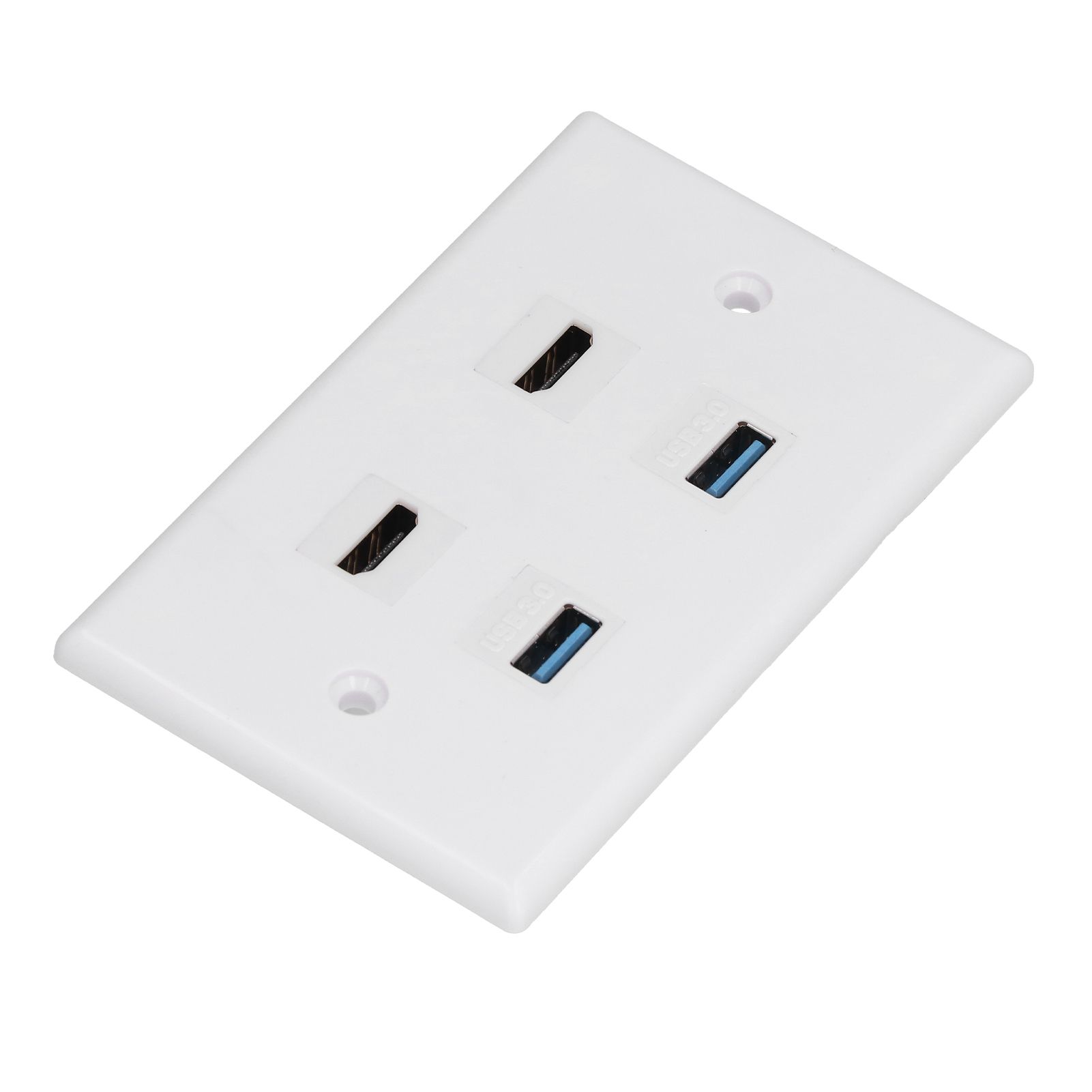 2 HD Multimedia Interface+2 USB3.0 Ports Panel Weld Free Audio Video Wall Outlet Plate Accessory - Image 4