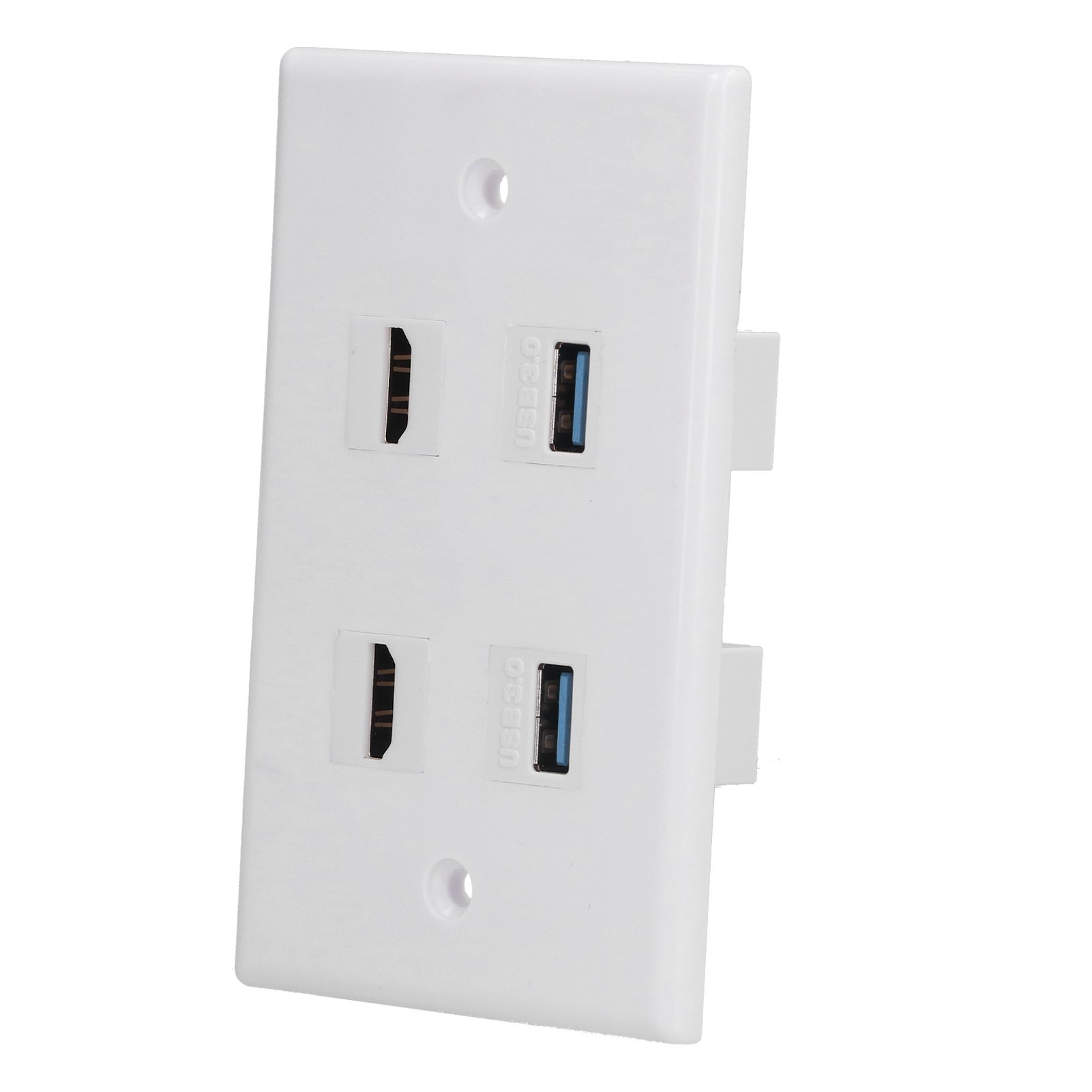 2 HD Multimedia Interface+2 USB3.0 Ports Panel Weld Free Audio Video Wall Outlet Plate Accessory - Image 5