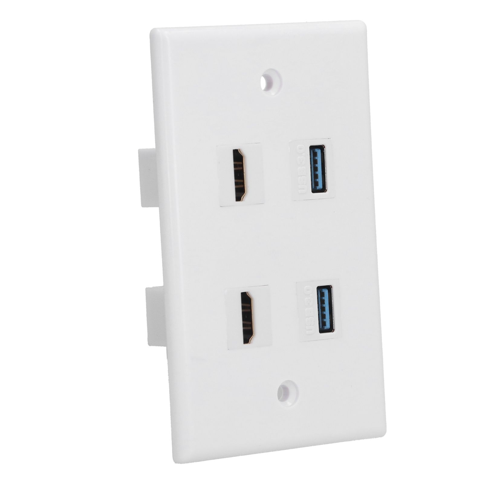 2 HD Multimedia Interface+2 USB3.0 Ports Panel Weld Free Audio Video Wall Outlet Plate Accessory - Image 6