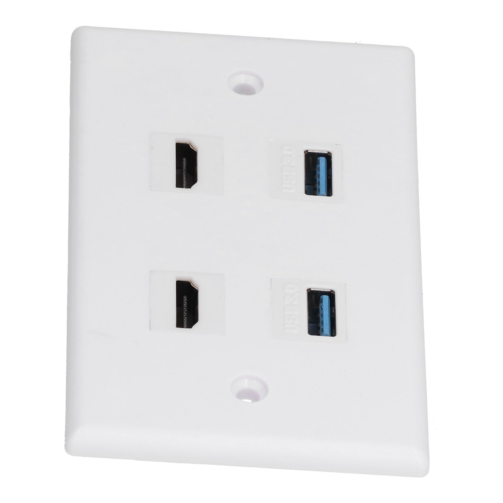 2 HD Multimedia Interface+2 USB3.0 Ports Panel Weld Free Audio Video Wall Outlet Plate Accessory - Image 7