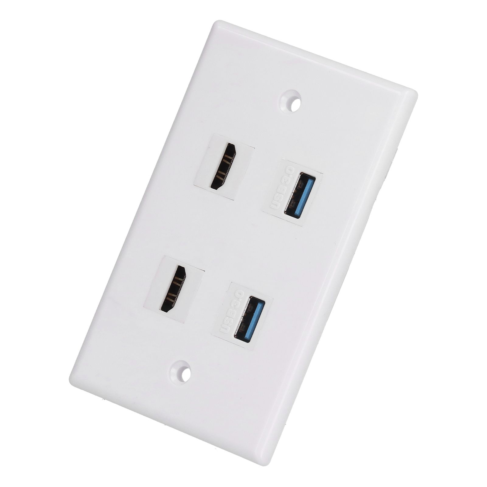 2 HD Multimedia Interface+2 USB3.0 Ports Panel Weld Free Audio Video Wall Outlet Plate Accessory - Image 8