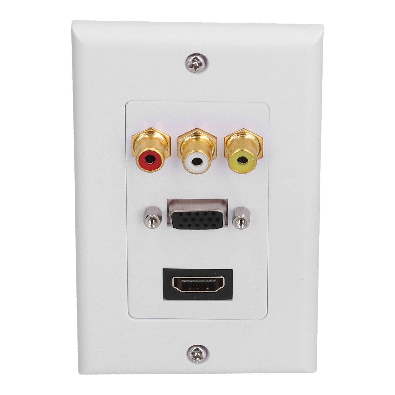 Audio Video Wall Socket ABS Wear Resistant Durable No Welding Required Integrated Multimedia Wall Panel - Image 1