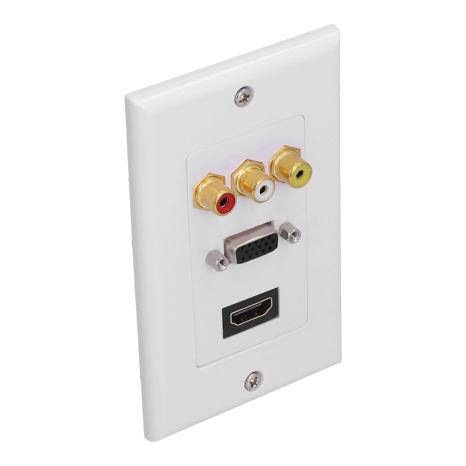Audio Video Wall Socket ABS Wear Resistant Durable No Welding Required Integrated Multimedia Wall Panel - Image 2
