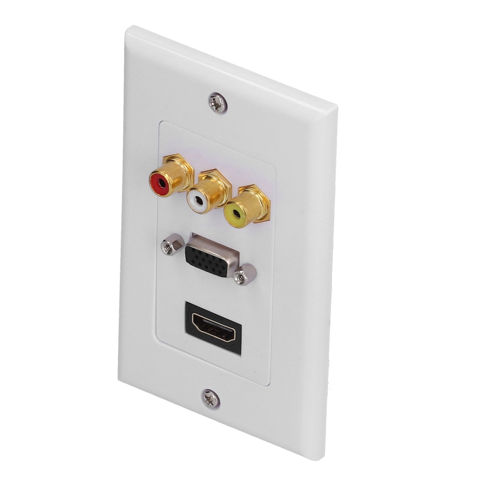 Audio Video Wall Socket ABS Wear Resistant Durable No Welding Required Integrated Multimedia Wall Panel - Image 3