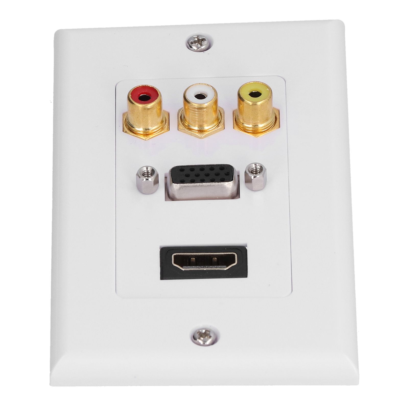 Audio Video Wall Socket ABS Wear Resistant Durable No Welding Required Integrated Multimedia Wall Panel - Image 4