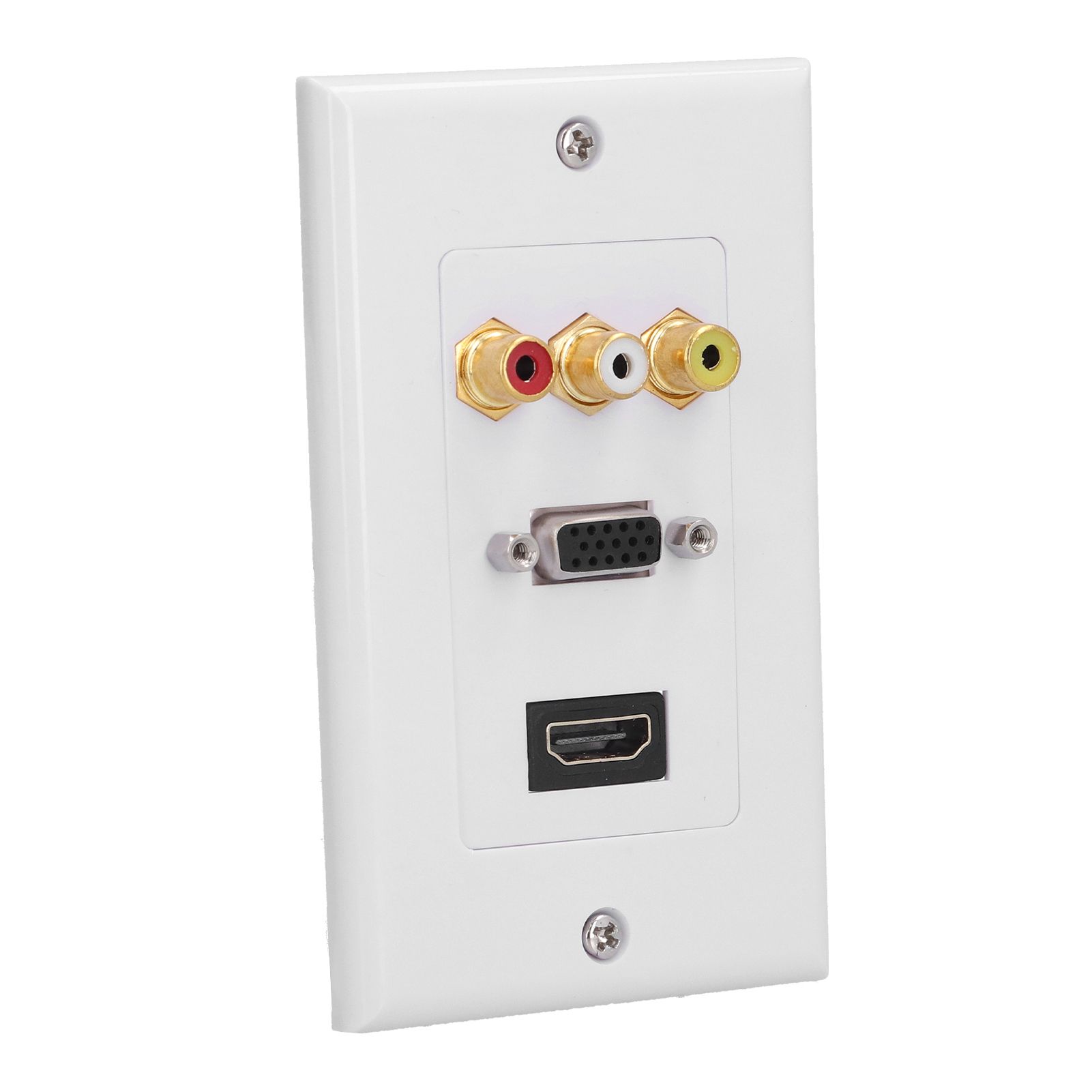 Audio Video Wall Socket ABS Wear Resistant Durable No Welding Required Integrated Multimedia Wall Panel - Image 5