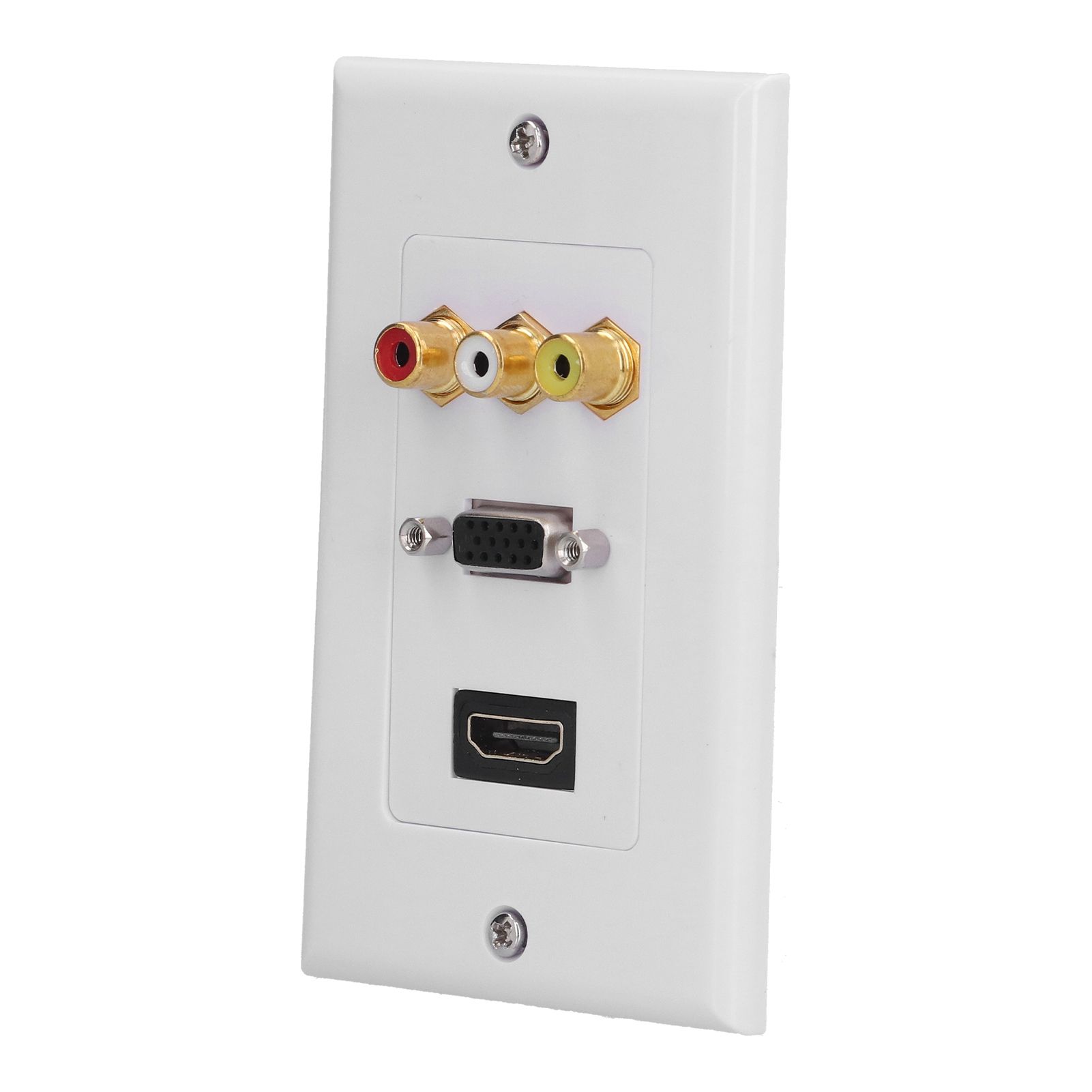 Audio Video Wall Socket ABS Wear Resistant Durable No Welding Required Integrated Multimedia Wall Panel - Image 6