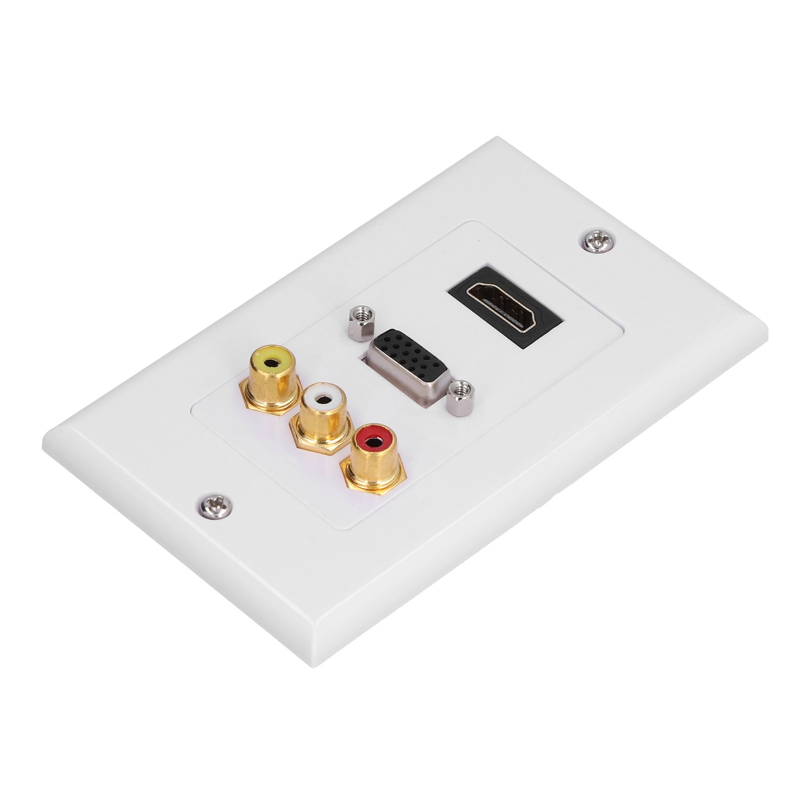 Audio Video Wall Socket ABS Wear Resistant Durable No Welding Required Integrated Multimedia Wall Panel - Image 7