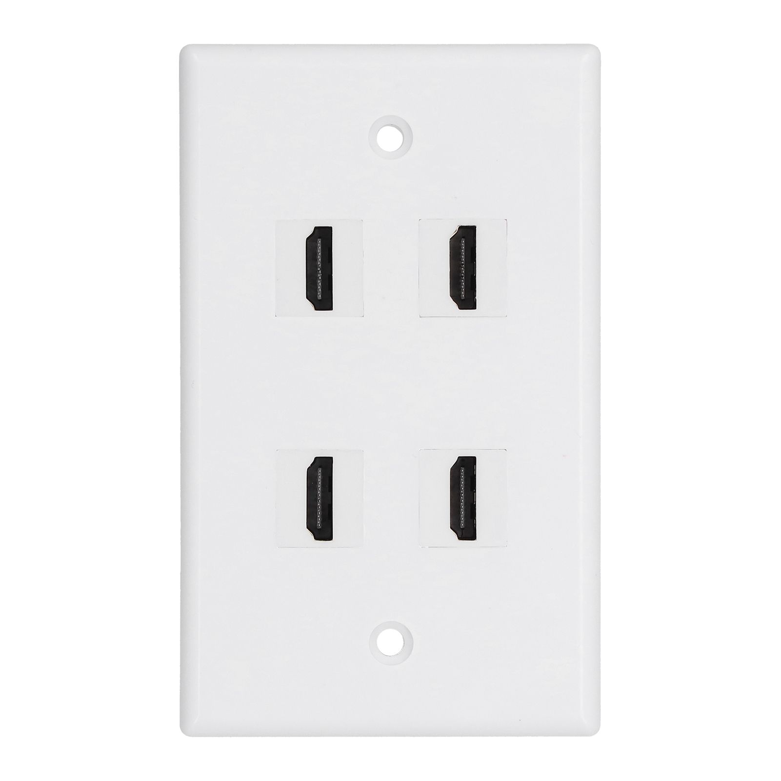 4 HD Multimedia Interface Wall Plate US Standard ABS Outlet Panel for AV Receiver Home Theater System - Image 1