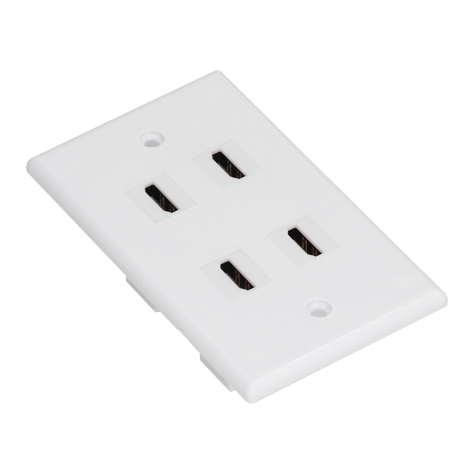 4 HD Multimedia Interface Wall Plate US Standard ABS Outlet Panel for AV Receiver Home Theater System - Image 2