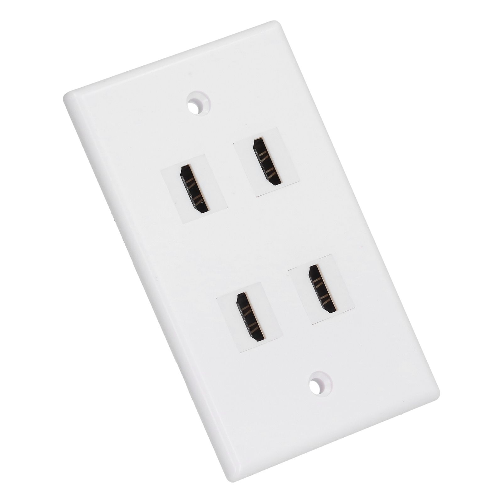 4 HD Multimedia Interface Wall Plate US Standard ABS Outlet Panel for AV Receiver Home Theater System - Image 4