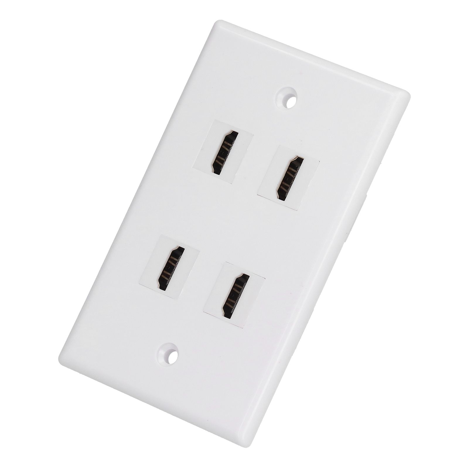 4 HD Multimedia Interface Wall Plate US Standard ABS Outlet Panel for AV Receiver Home Theater System - Image 6