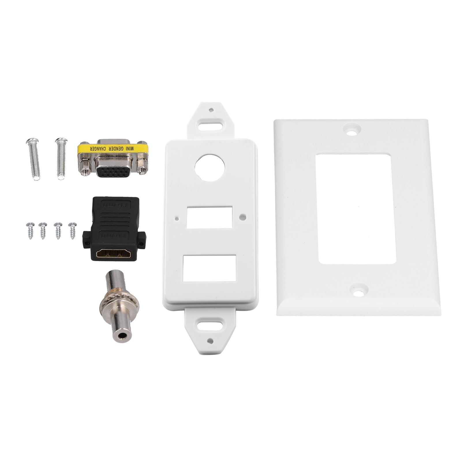Audio Video Wall Socket 3.5mm F Connector Multimedia Port Wear Resistant Composite Video Panel - Image 1