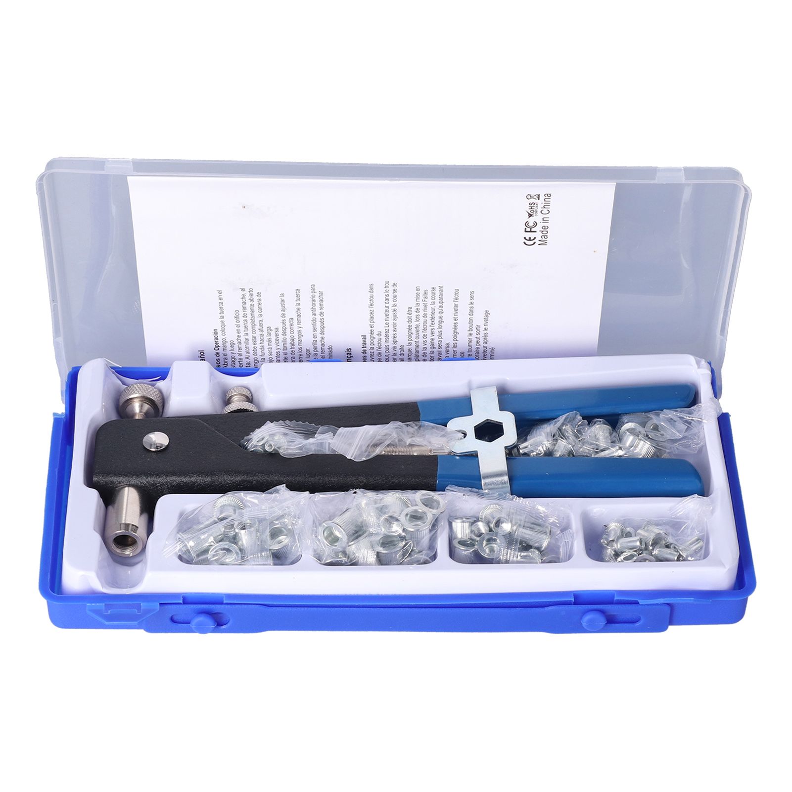 Rivet Gun Kit Portable Save Effort High Hardness Stainless Steel Manual Riveting Tool - Image 1