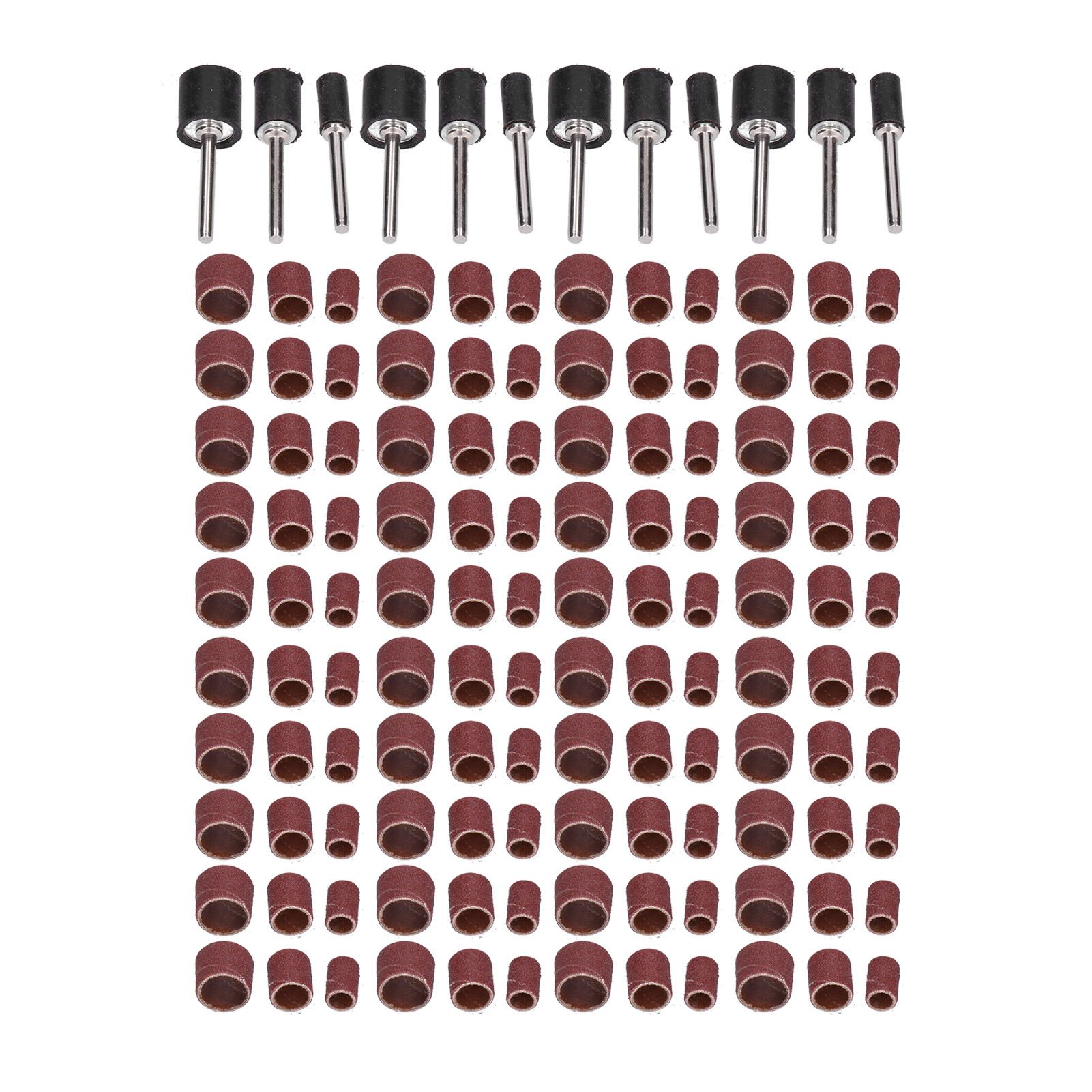 132pcs Sanding Bands Durable Aluminum Alloy Drum Sander Tool for Woodworking Metal Polishing - Image 2