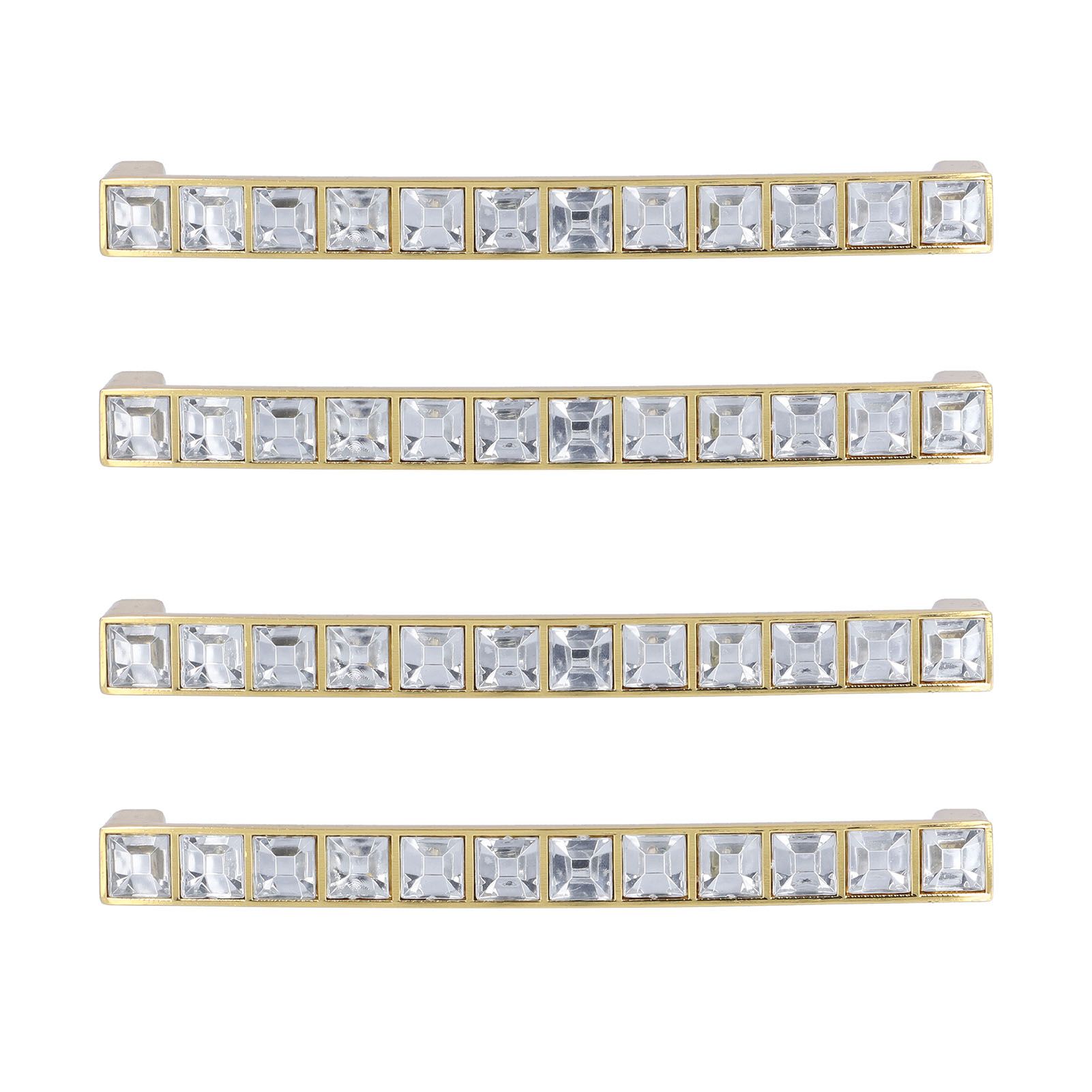 4Pcs/set Crystal Handle Modern Cabinet Door Diamonds Double Hole Pitch 128mm Drawer Knob - Image 5