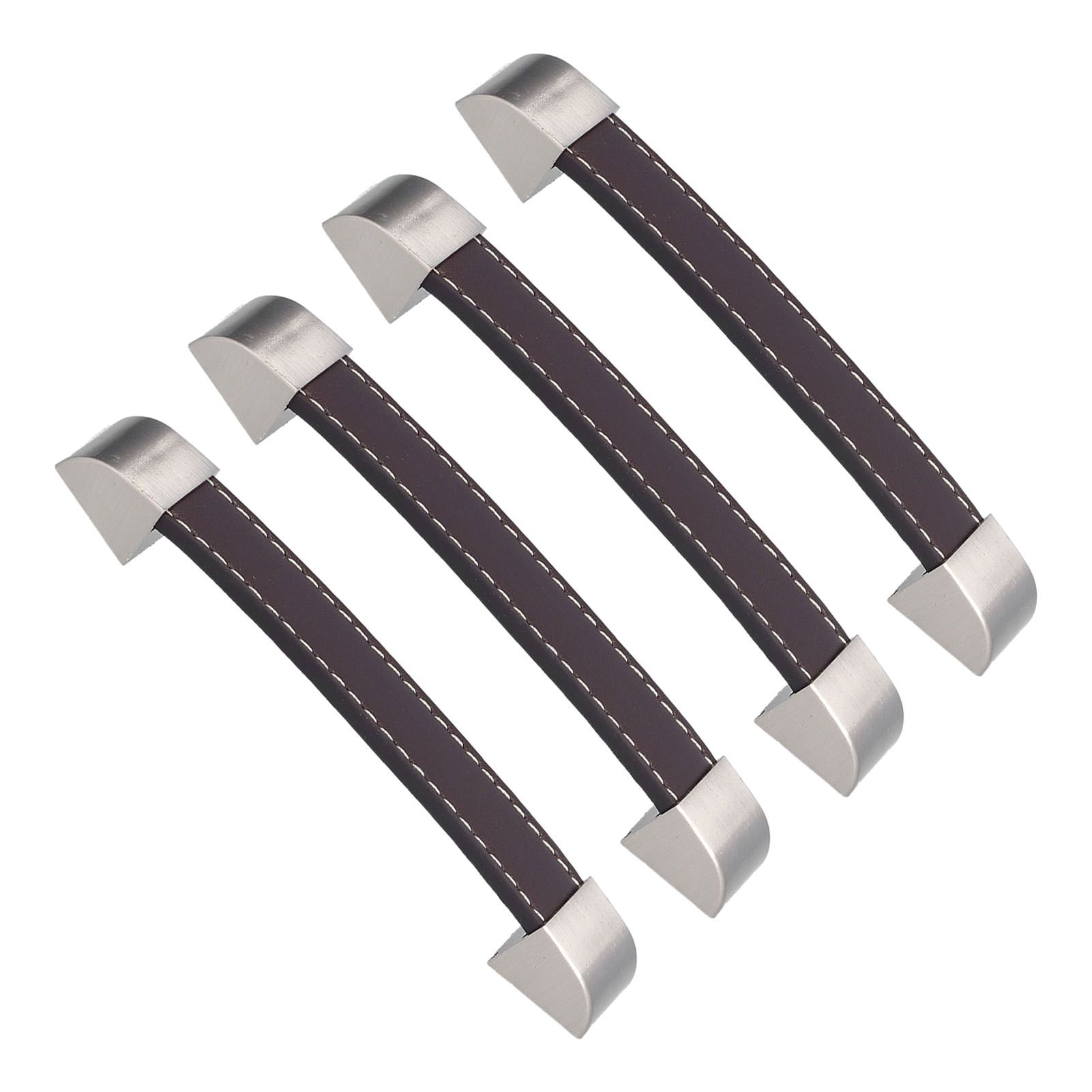4 Set Furniture Handle Brown Rectangular Drawer Pull for Cabinet Side Doors Luggage - Image 3