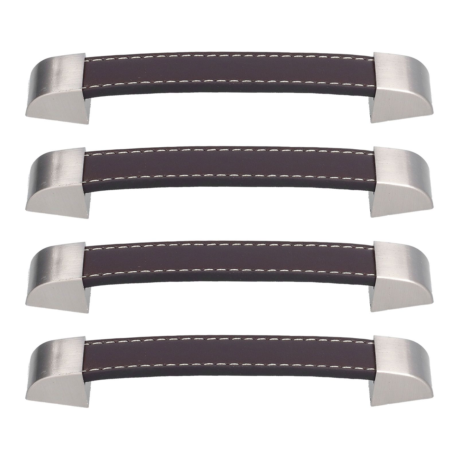 4 Set Furniture Handle Brown Rectangular Drawer Pull for Cabinet Side Doors Luggage - Image 5