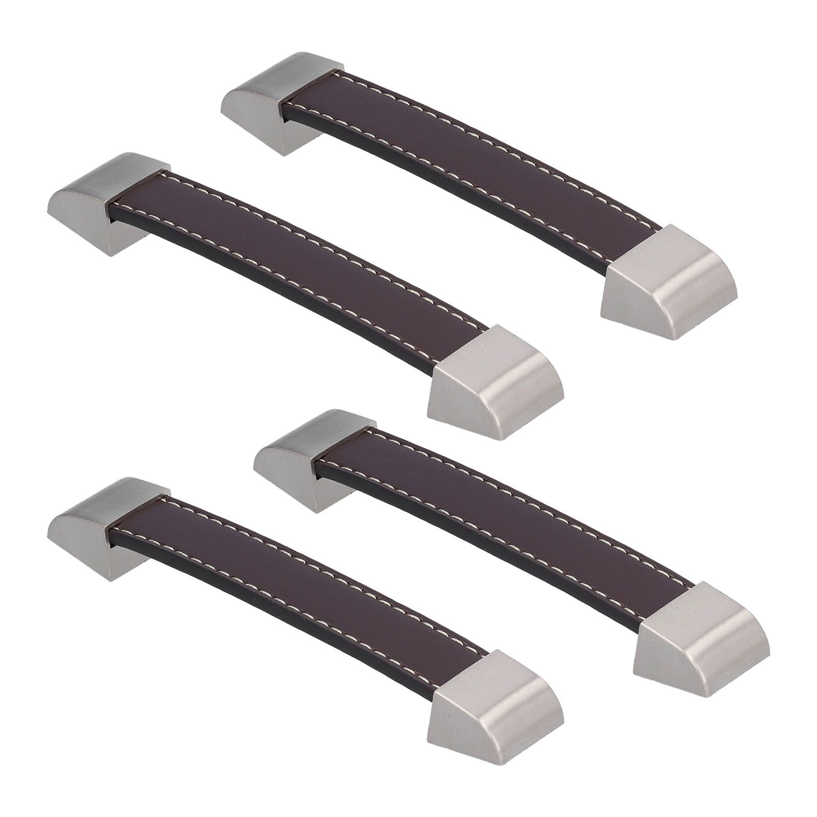 4 Set Furniture Handle Brown Rectangular Drawer Pull for Cabinet Side Doors Luggage - Image 6