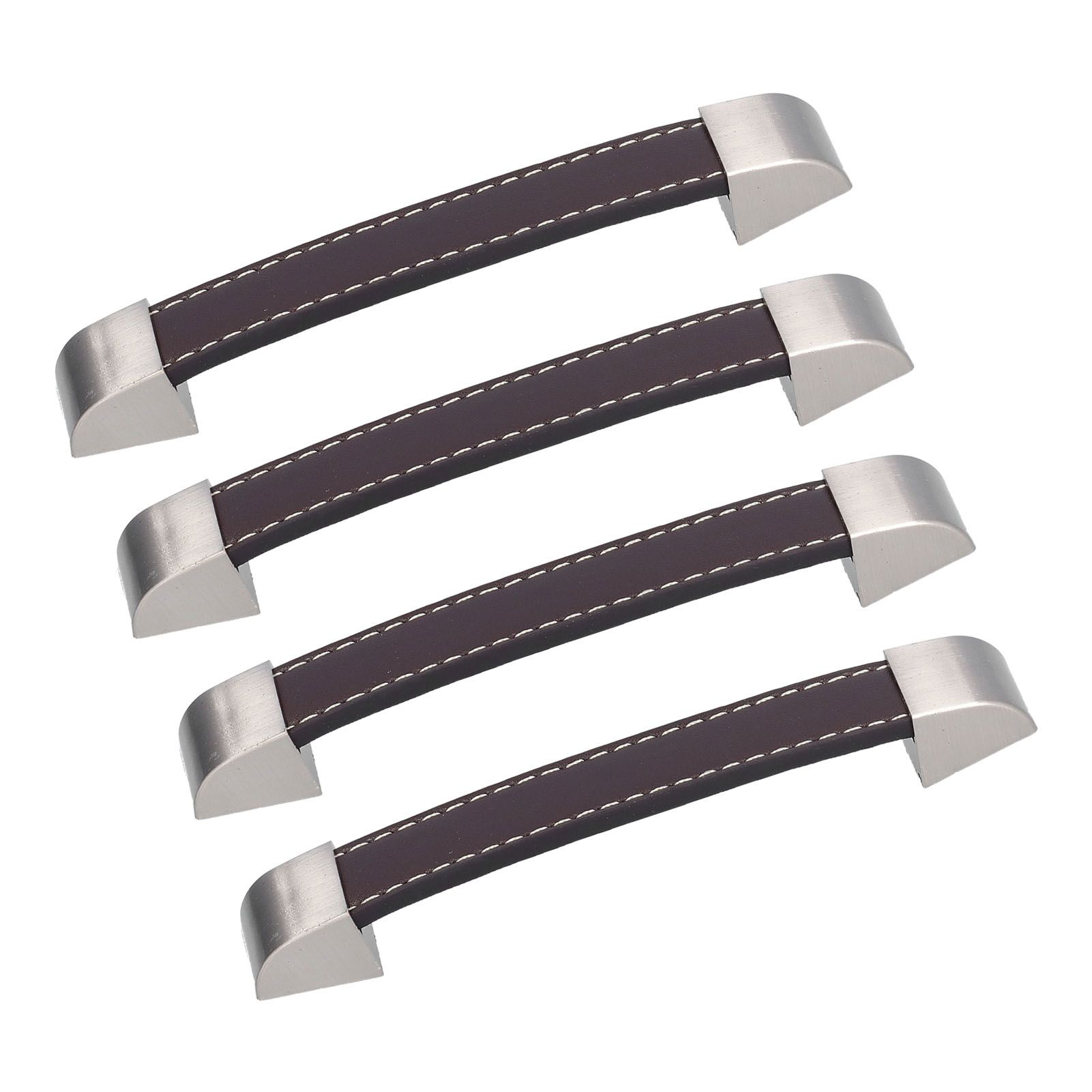4 Set Furniture Handle Brown Rectangular Drawer Pull for Cabinet Side Doors Luggage - Image 8