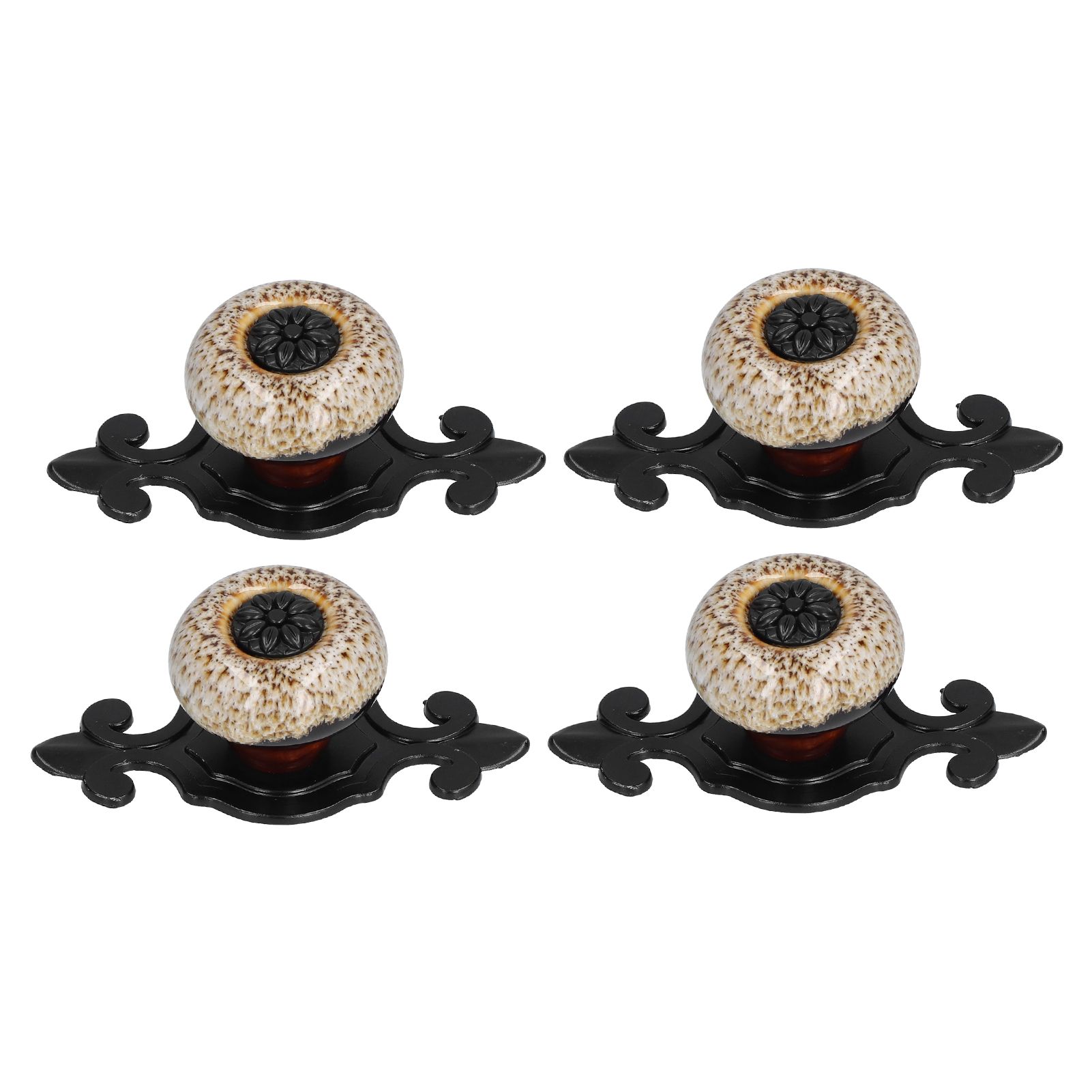 4 Sets Furniture Handle Zinc Alloy Cabinet Door Drawer Handle Exquisite Furniture AccessoriesWhite - Image 1