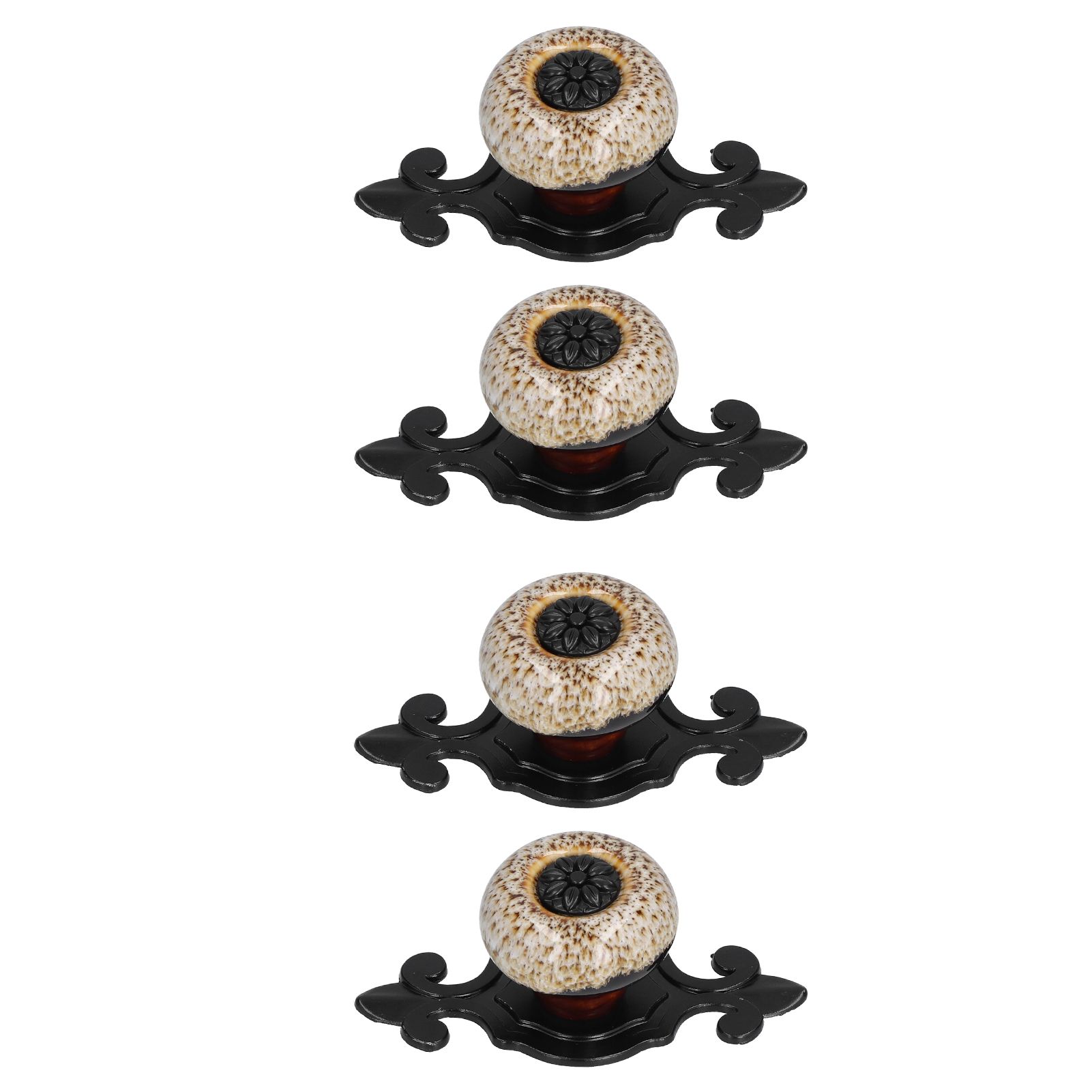 4 Sets Furniture Handle Zinc Alloy Cabinet Door Drawer Handle Exquisite Furniture AccessoriesWhite - Image 3
