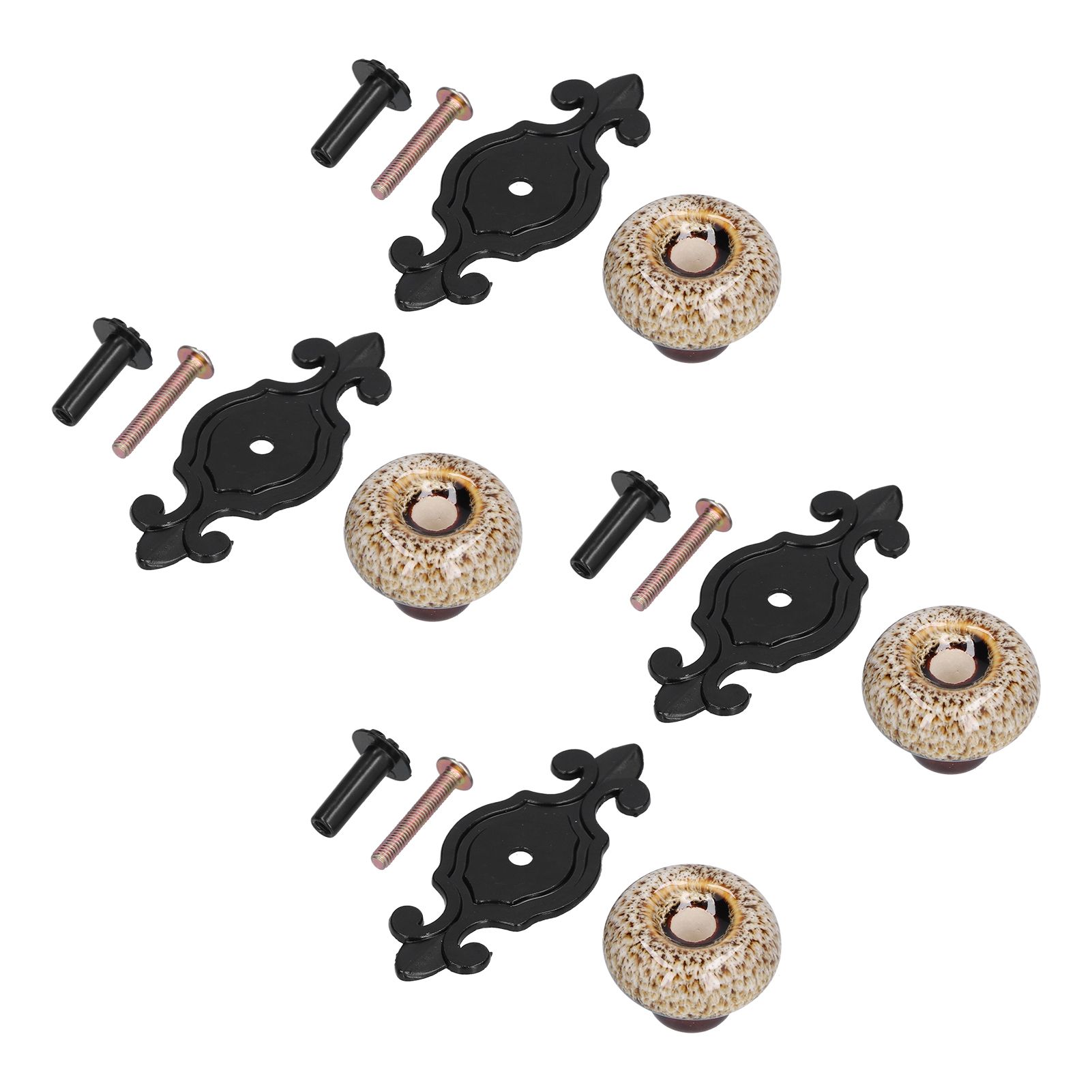 4 Sets Furniture Handle Zinc Alloy Cabinet Door Drawer Handle Exquisite Furniture AccessoriesWhite - Image 5