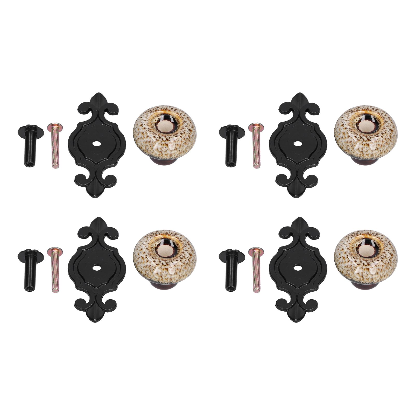4 Sets Furniture Handle Zinc Alloy Cabinet Door Drawer Handle Exquisite Furniture AccessoriesWhite - Image 6